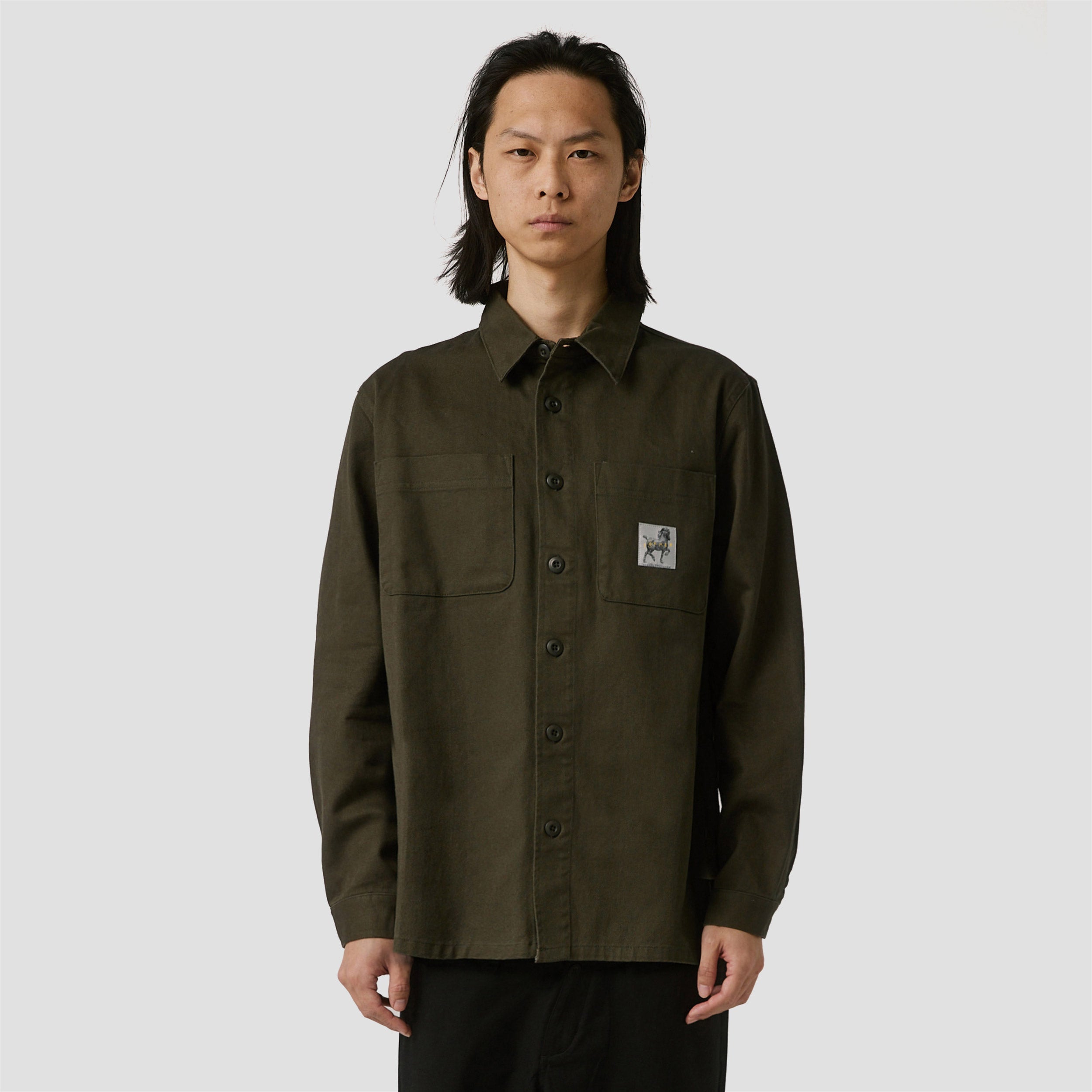 Former Daring Longsleeve Overshirt Deep Olive