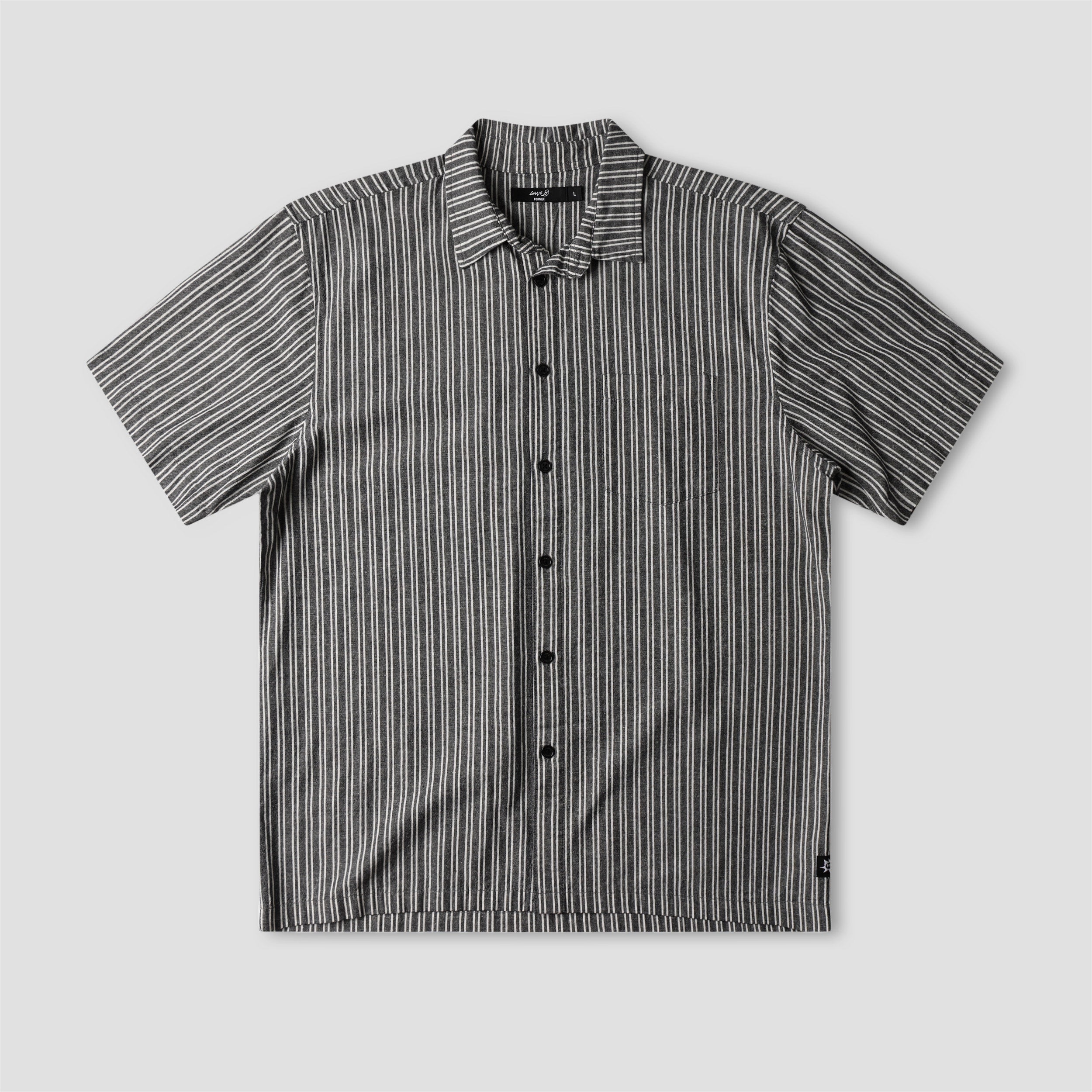 Former Reynolds Stripe Shortsleeve Shirt Black