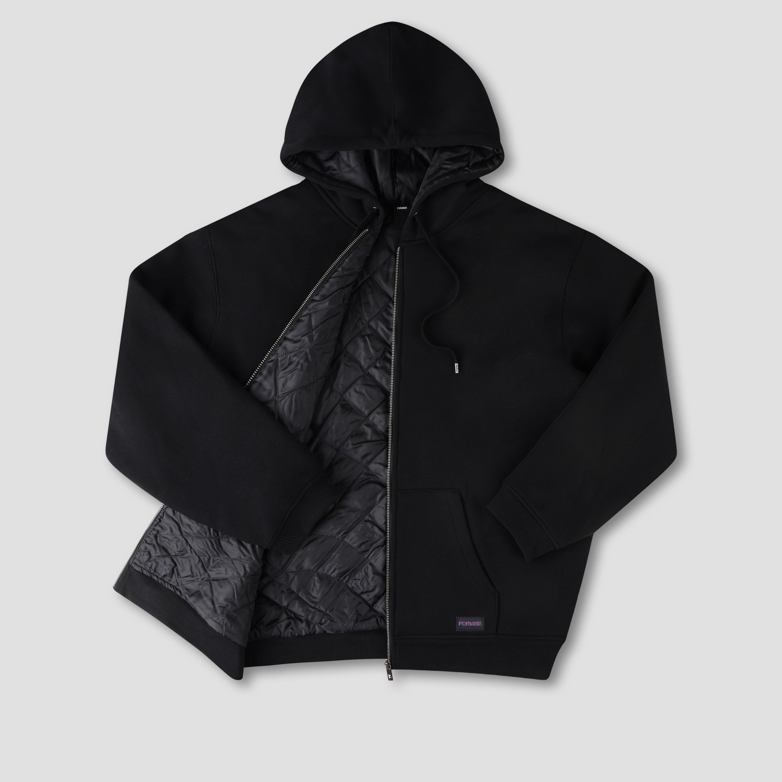 Former Global Mind Lined Zip Hood Black