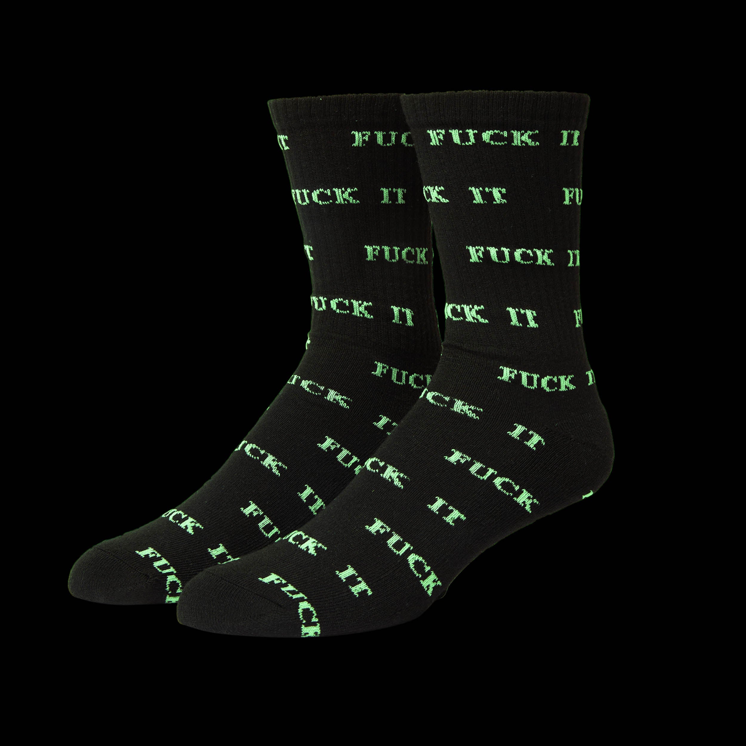 Huf Fuck It Glow Sock Black