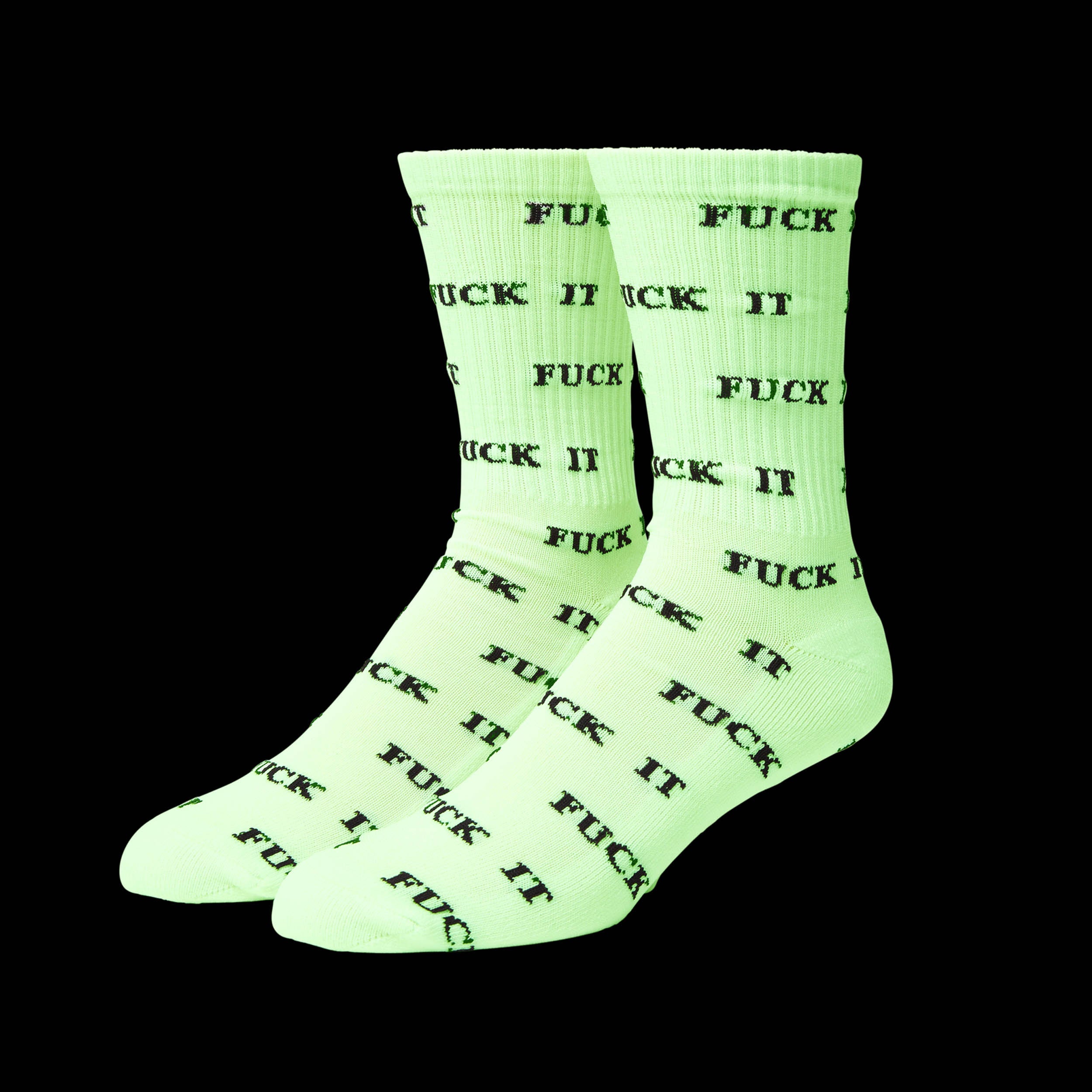 Huf Fuck It Glow Sock White