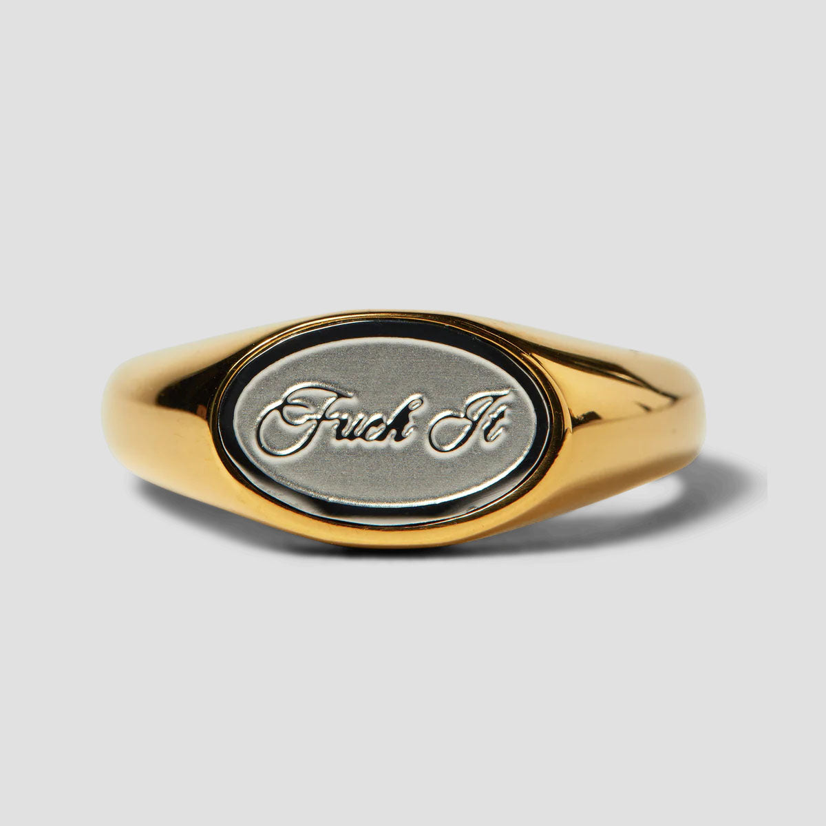 Huf Fuck It Signet Ring Gold