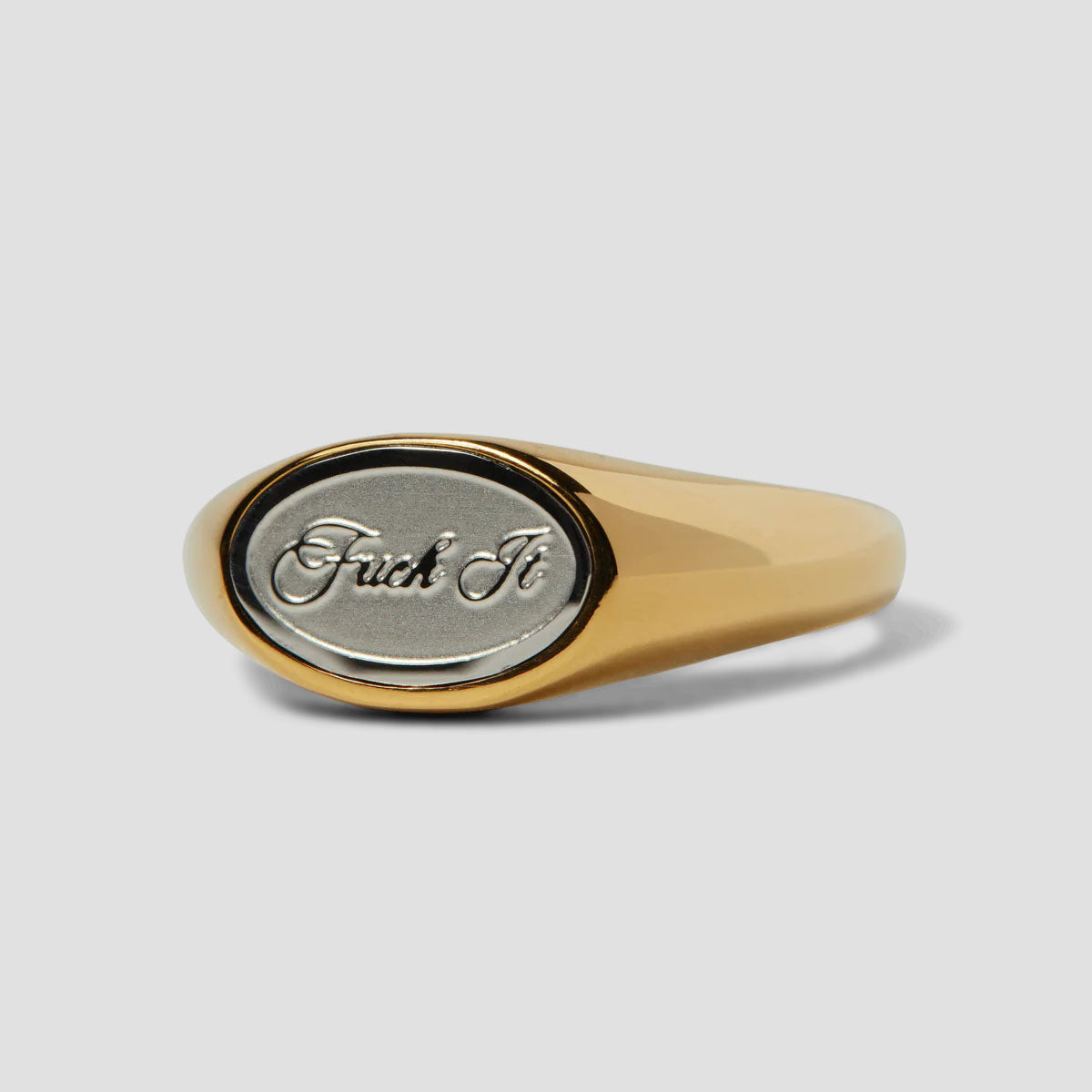 Huf Fuck It Signet Ring Gold