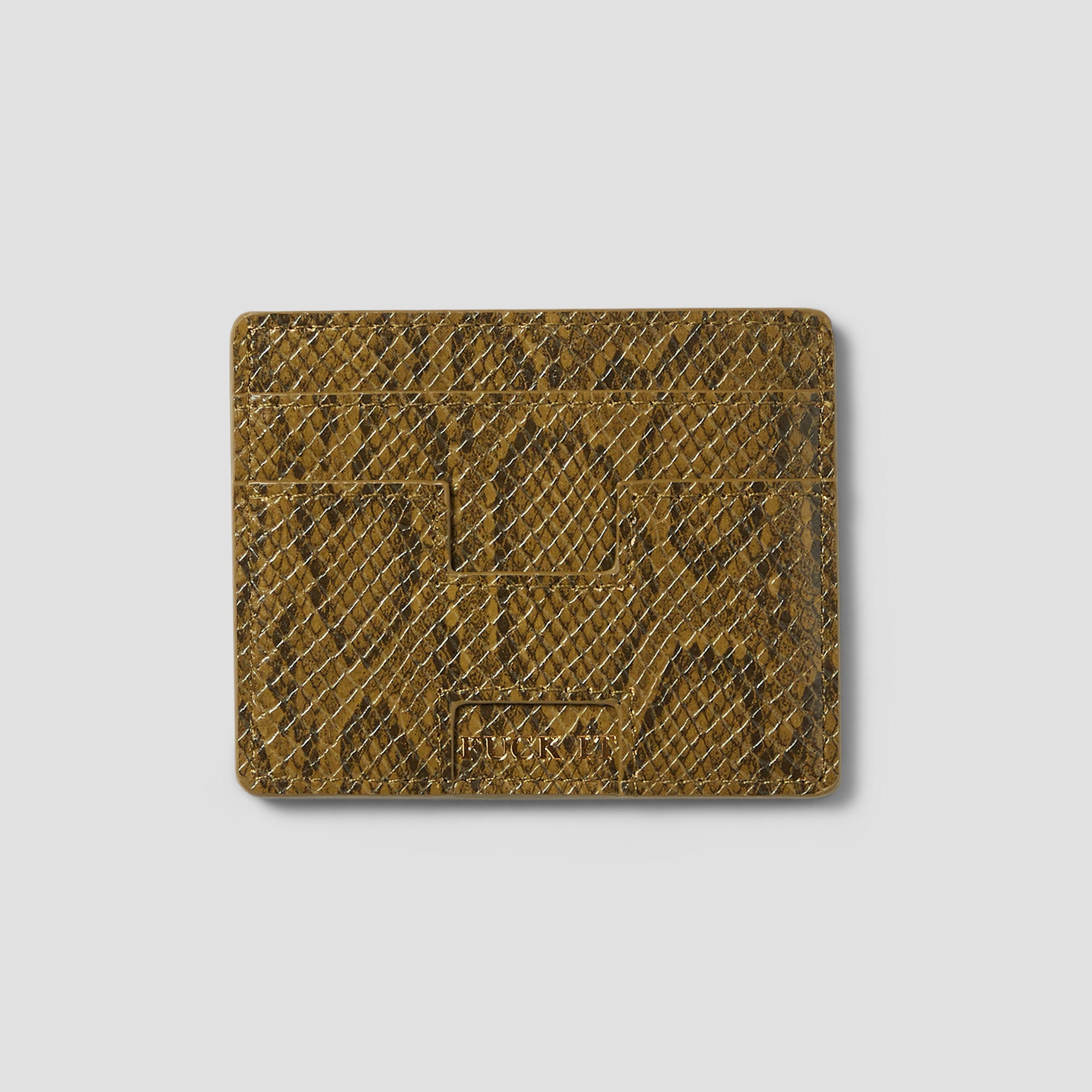 HUF Fuck It Snakeskin Cardholder Green