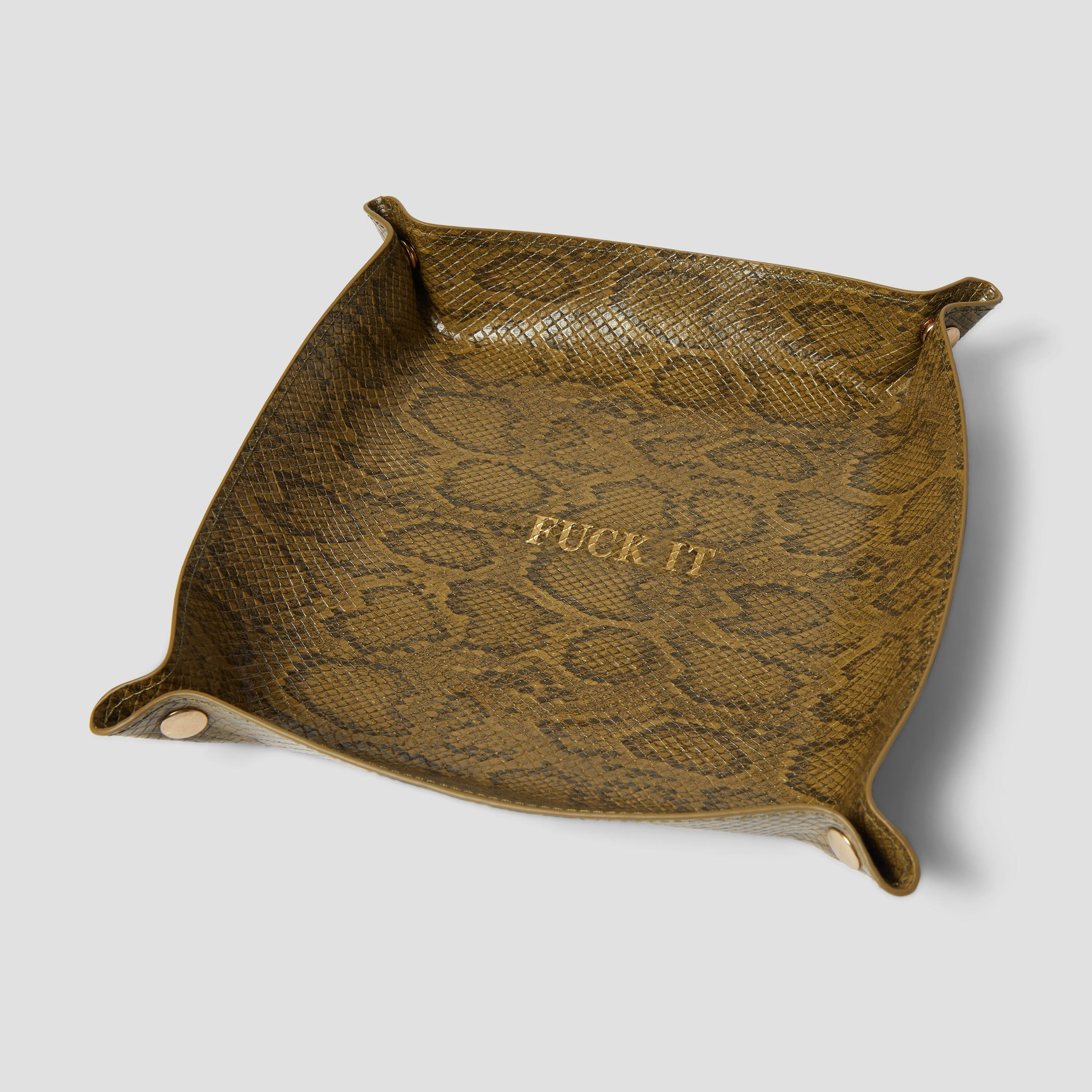 HUF Fuck It Snakeskin Catchall Green