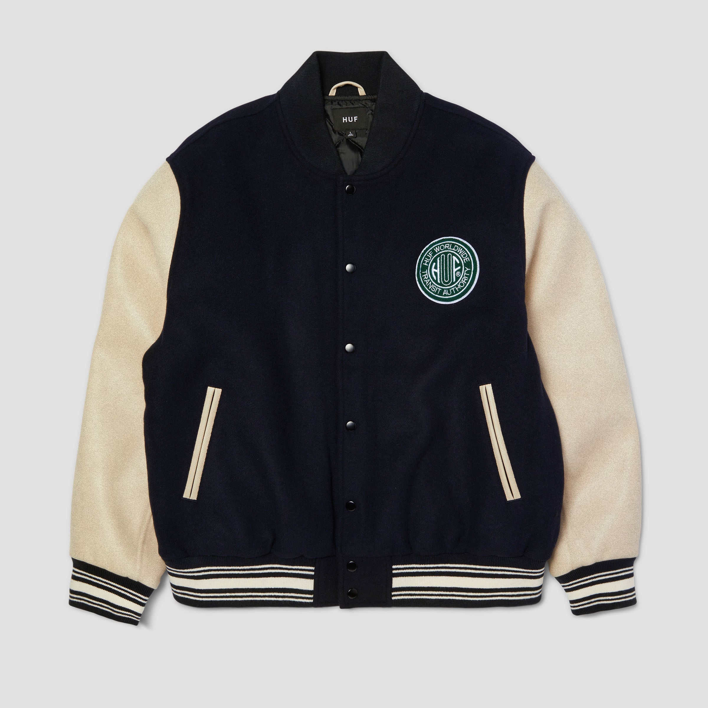 HUF Global Transit Varsity Jacket Navy