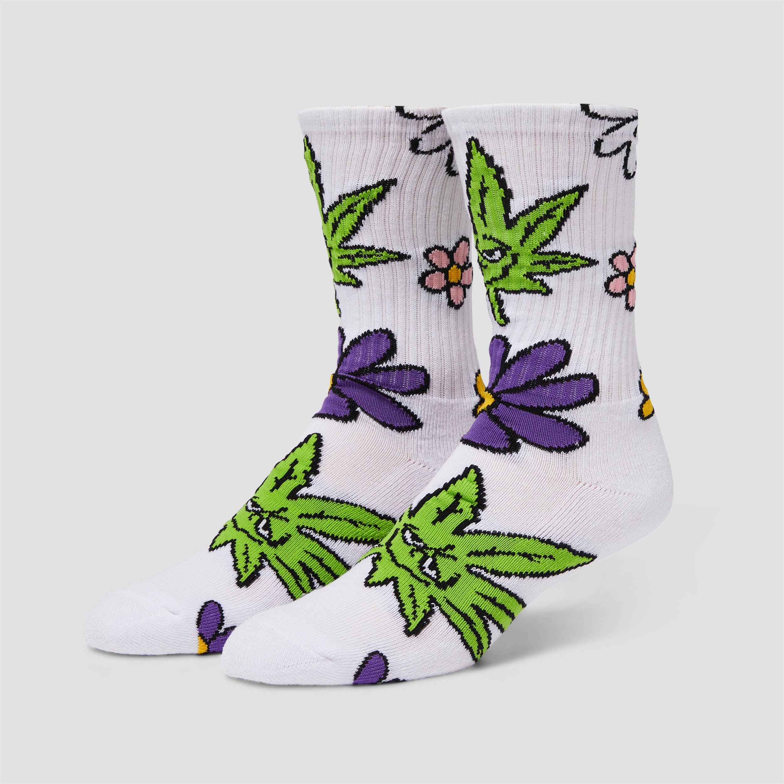 HUF Green Buddy Allergies Sock White