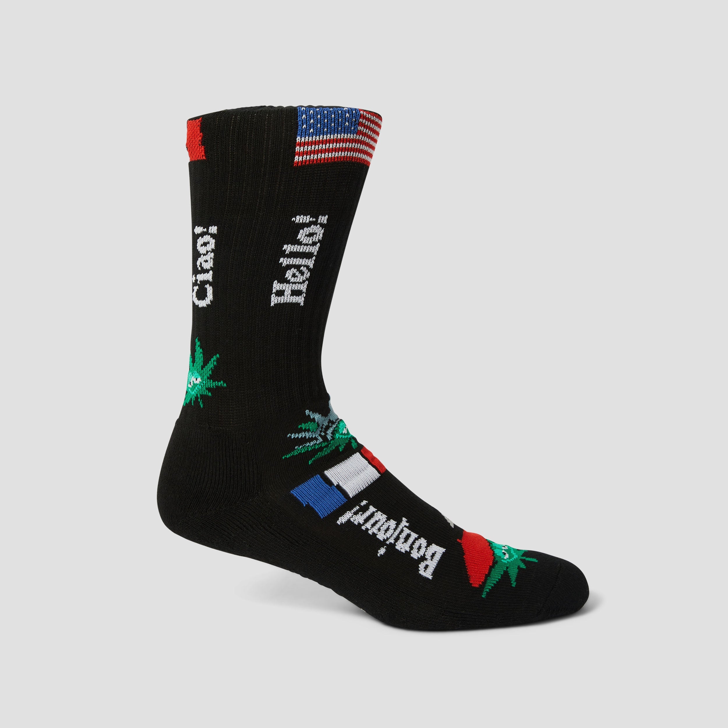 HUF Green Buddy Tourist Sock Black