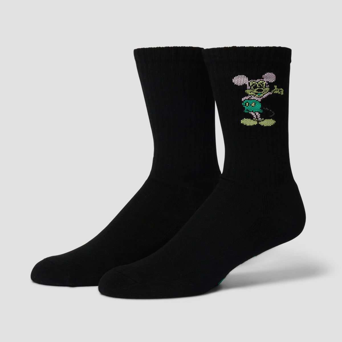 HUF x Mickey Mouse Greetings Crew Sock Black