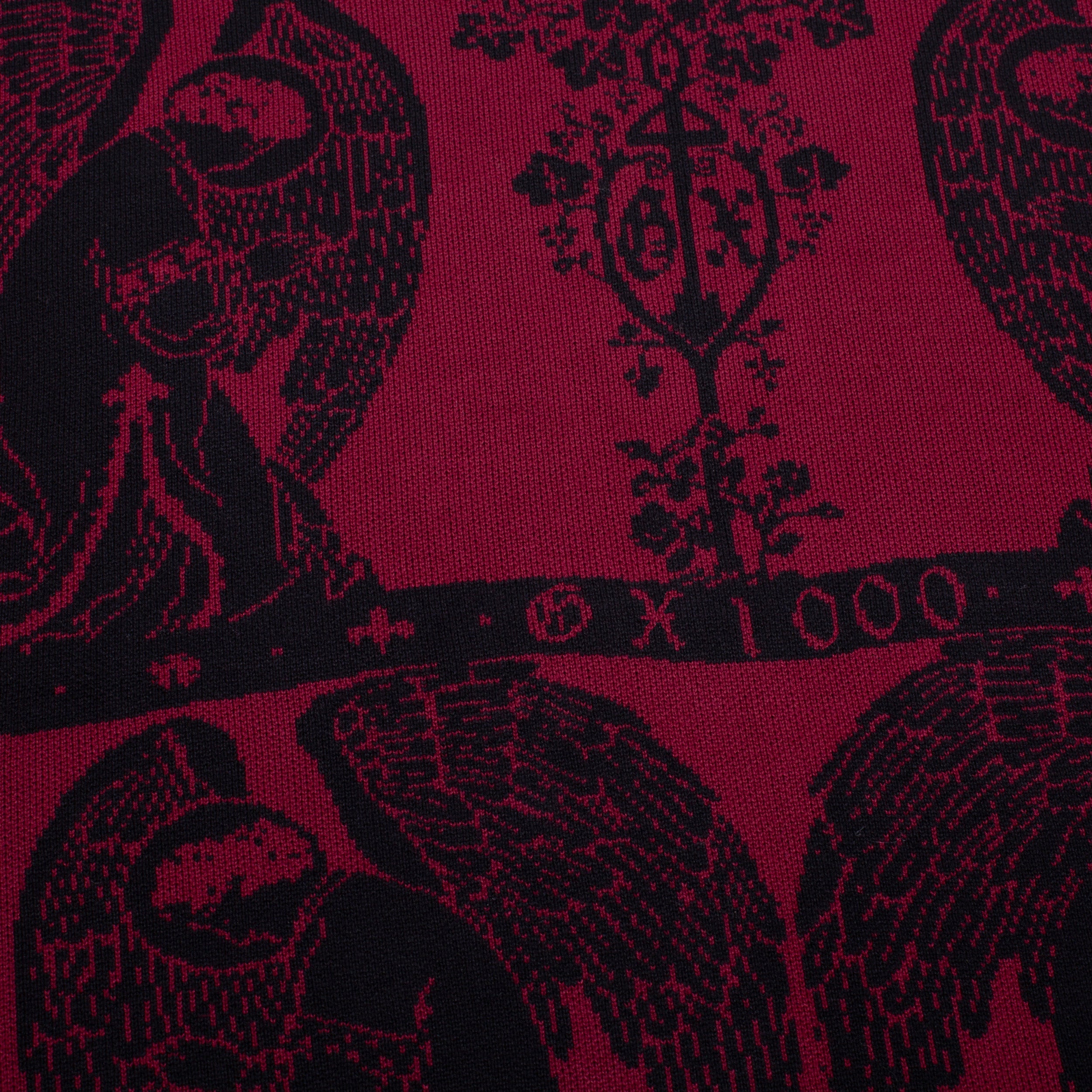 GX1000 Jacquard Knit Angel Sweater Black / Maroon