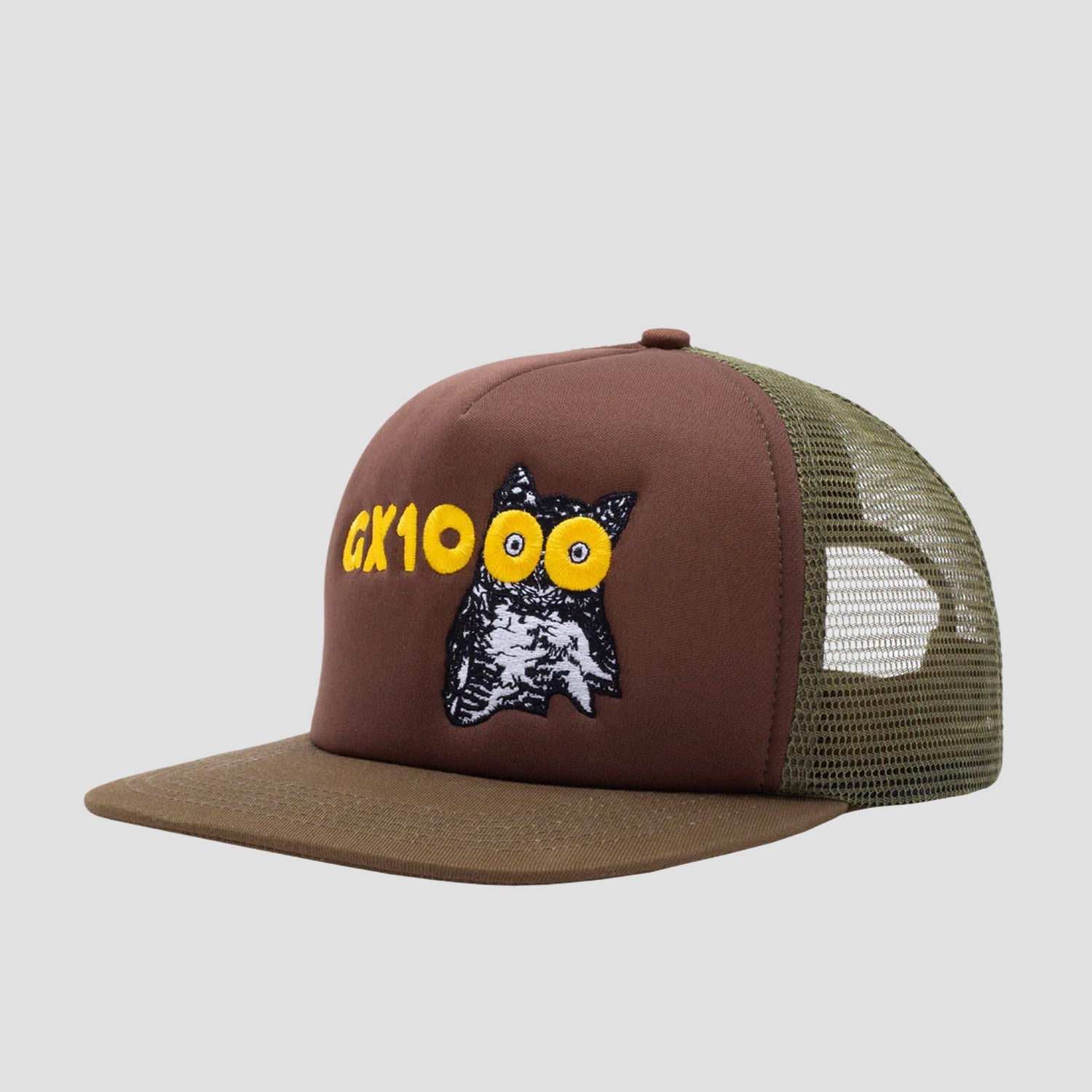 GX1000 Owl Trucker Hat Brown