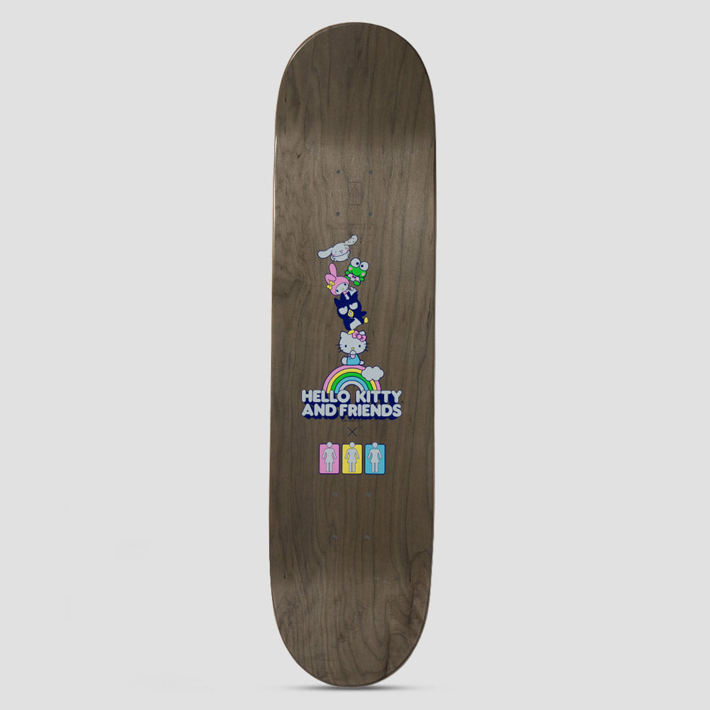 Girl x Hello Kitty 8.25 Malto Hello Kitty Rainbow Skateboard Deck