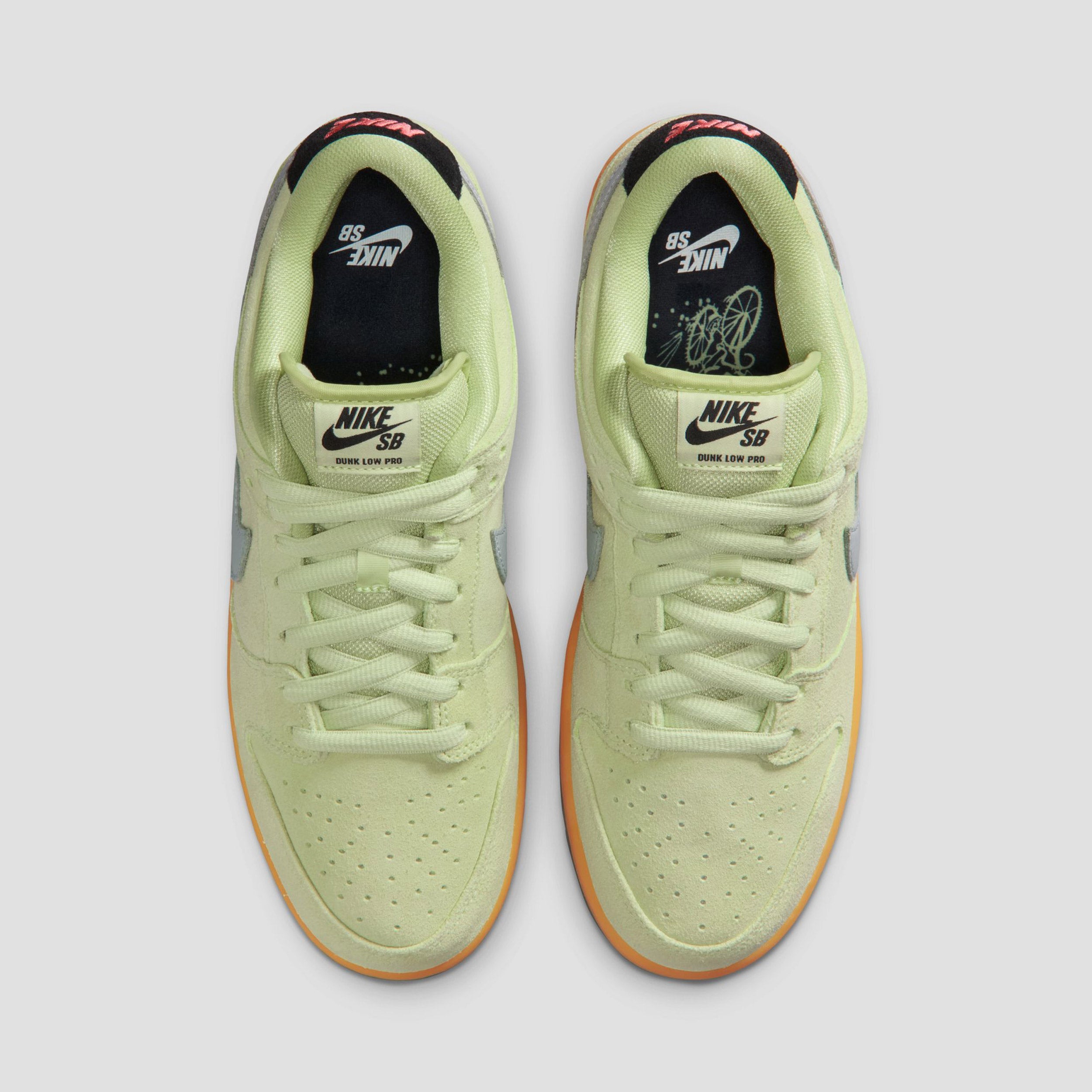 Nike SB Dunk Low Pro PRM Skate Shoes Light Liquid Lime / Wolf Grey / Black