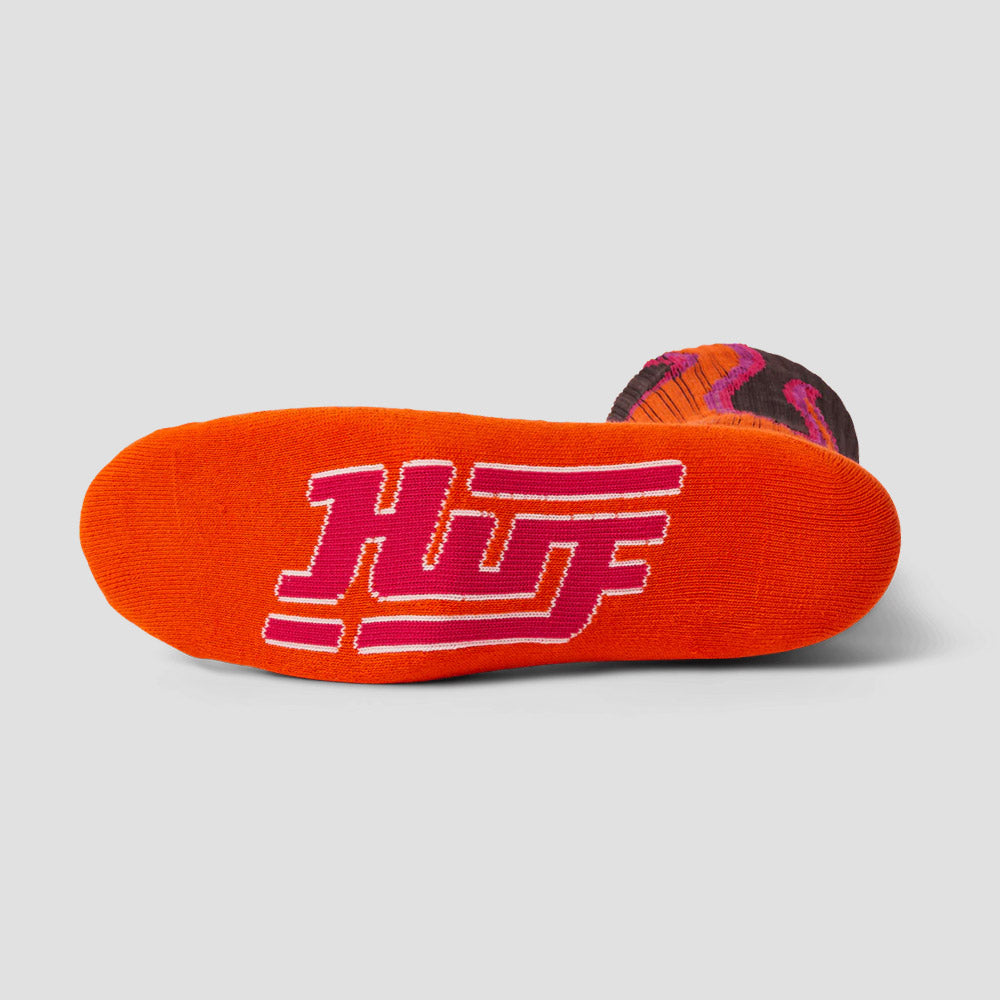 HUF Exhaust Crew Sock Brown
