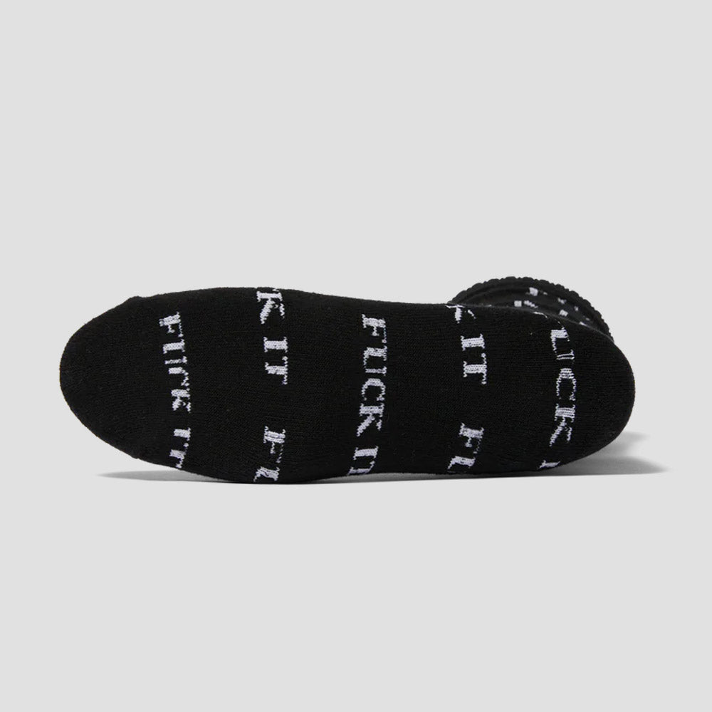 HUF Fuck It Crew Sock Black
