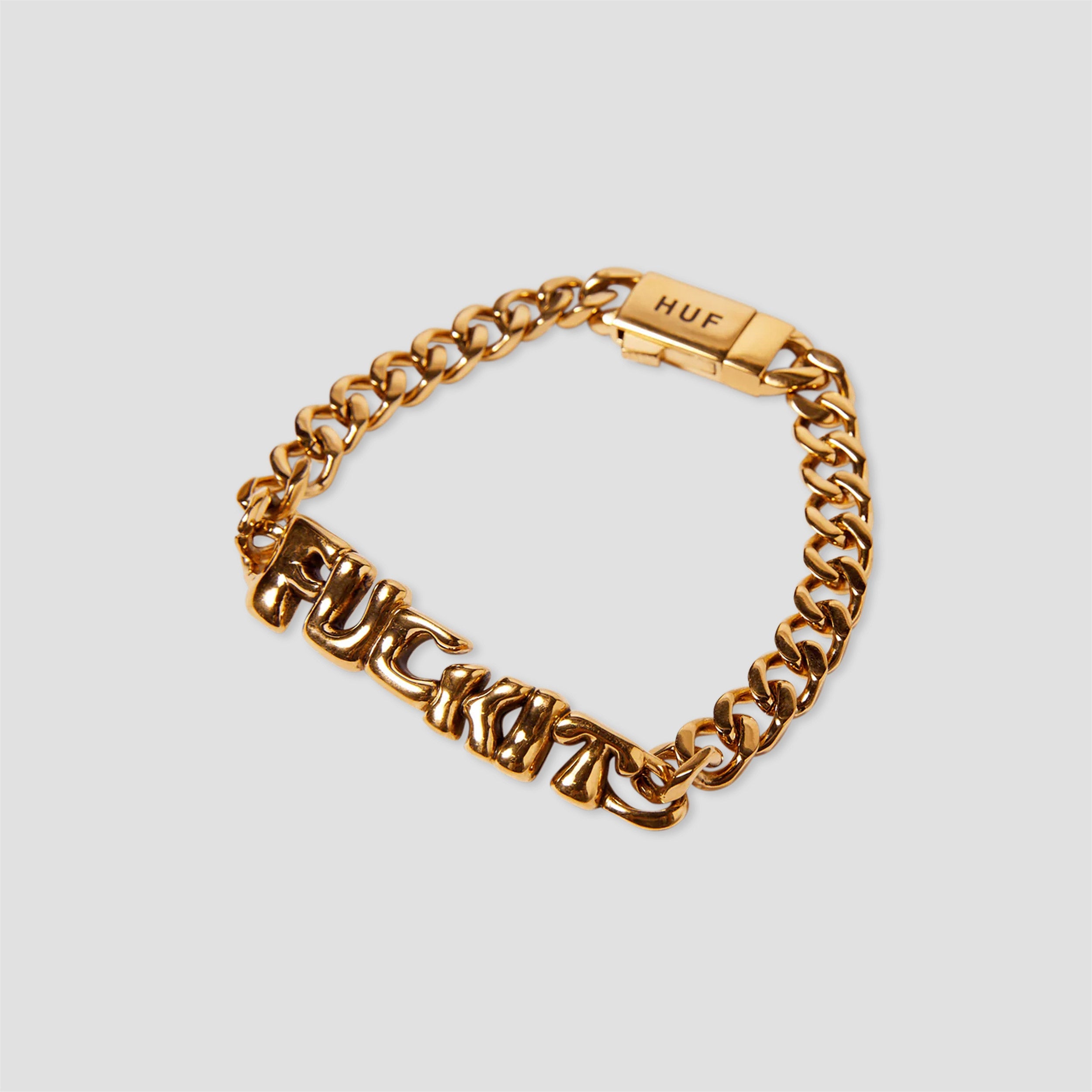 HUF Fuck It Warped Id Bracelet Gold