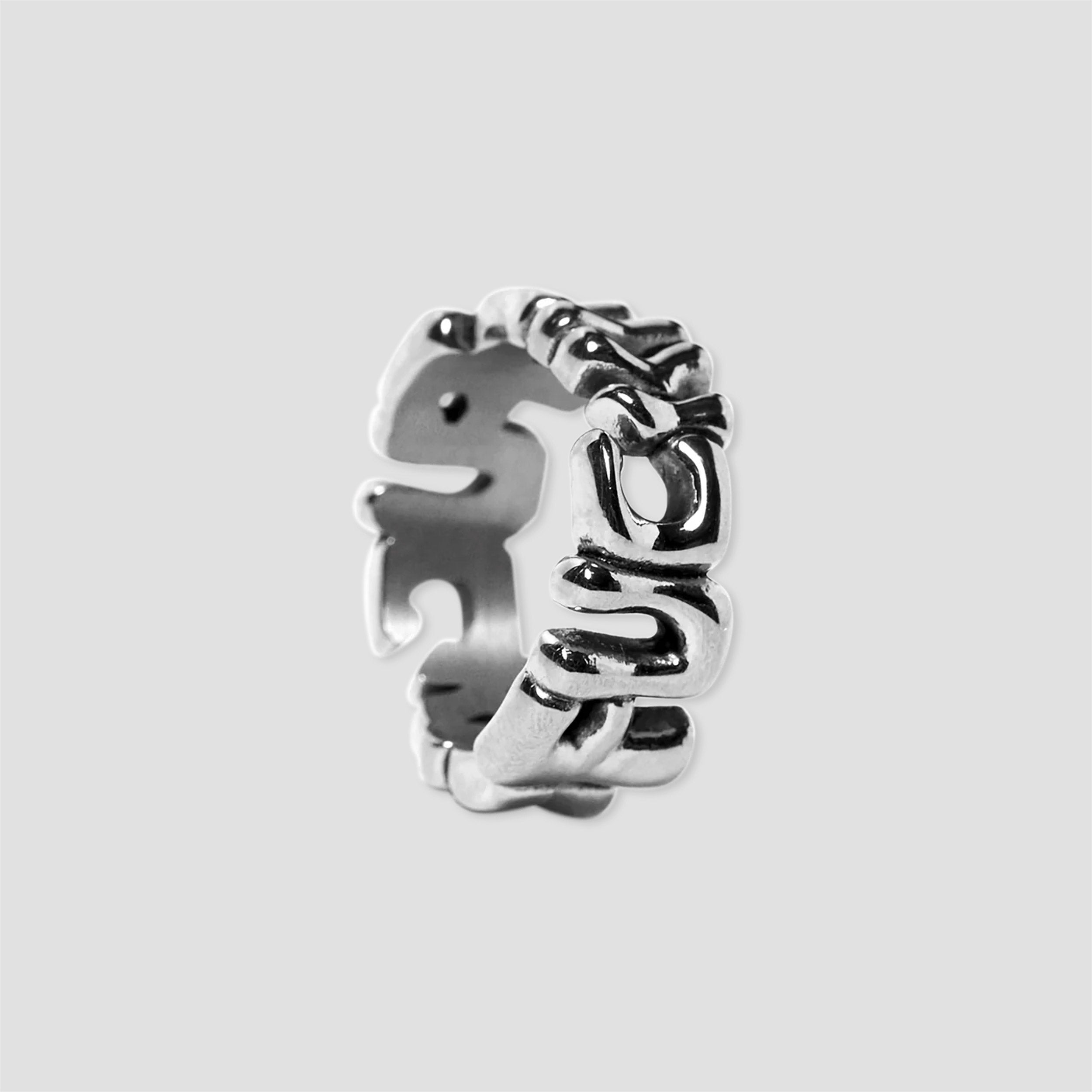 HUF Fuck It Warped Ring Silver