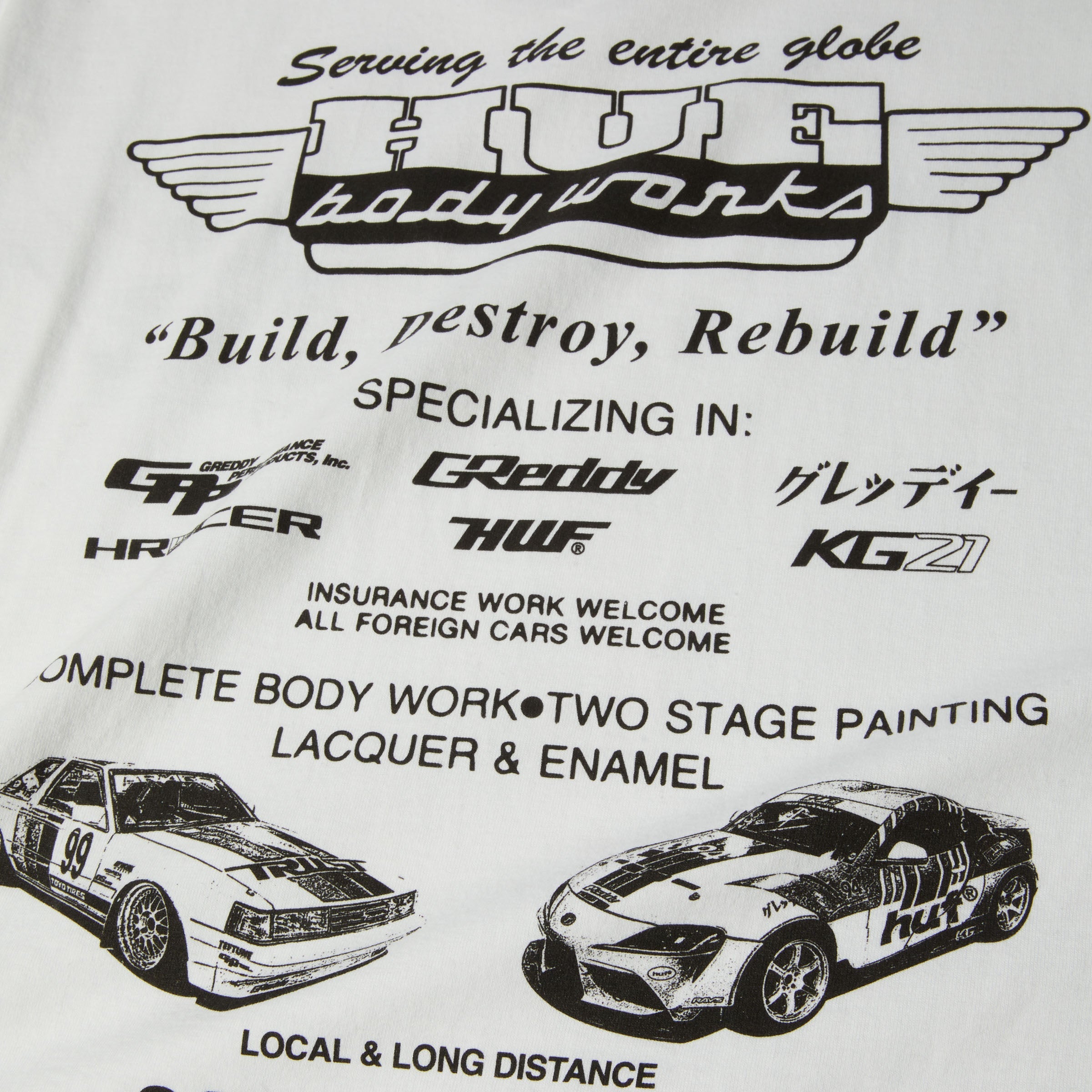 HUF x GReddy Body Works T-Shirt White