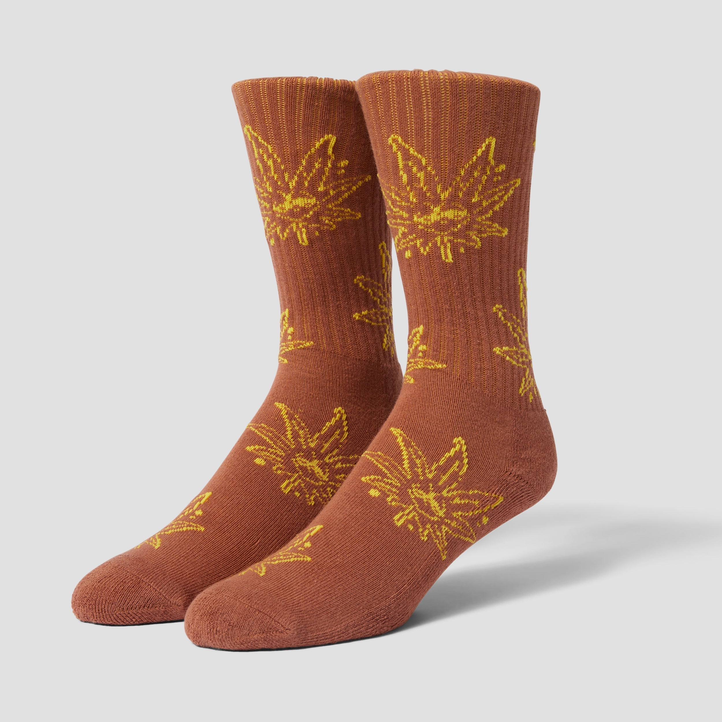 Huf Cookout Buddy Crew Socks Brown