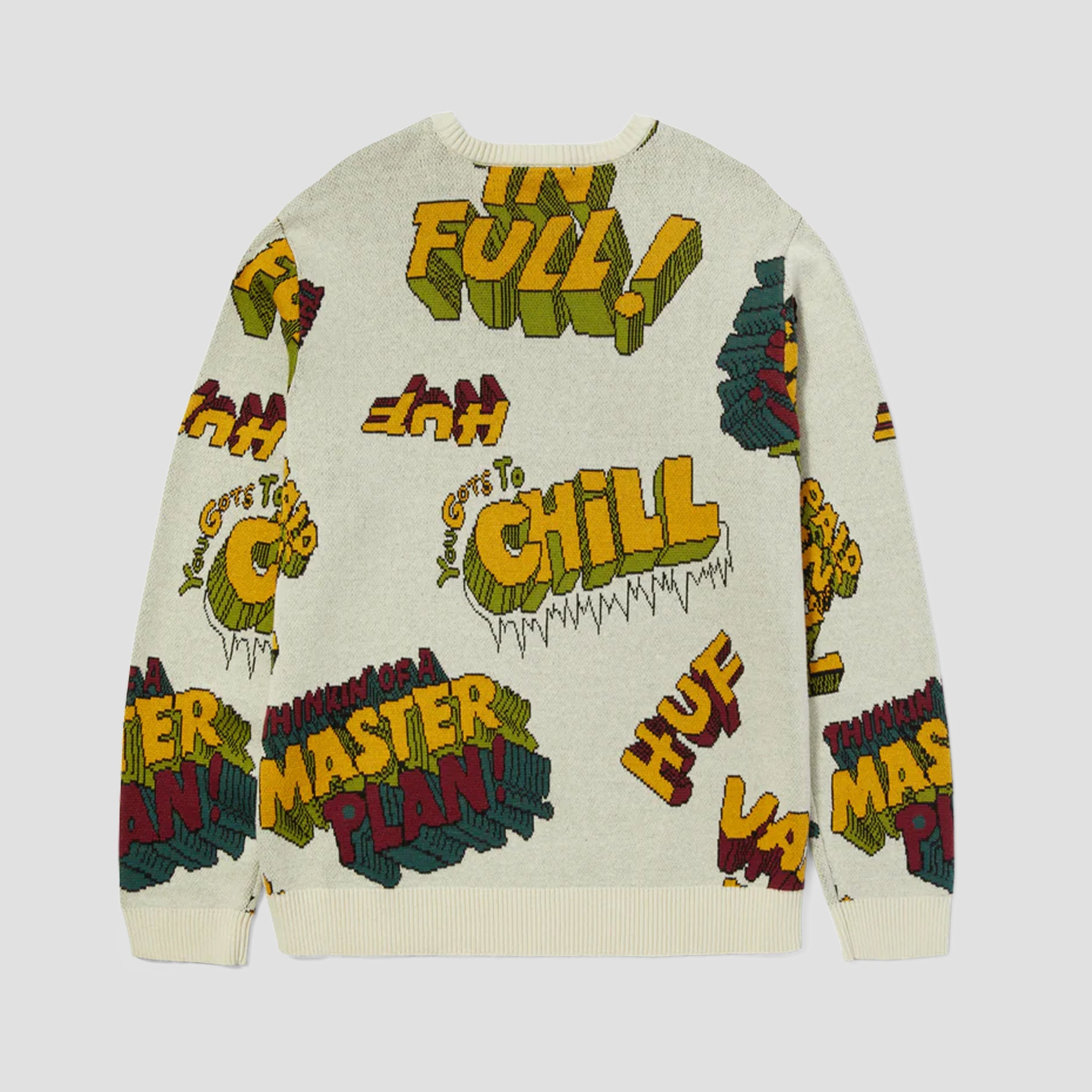 HUF Paid In Full Crewneck Sweater Cream