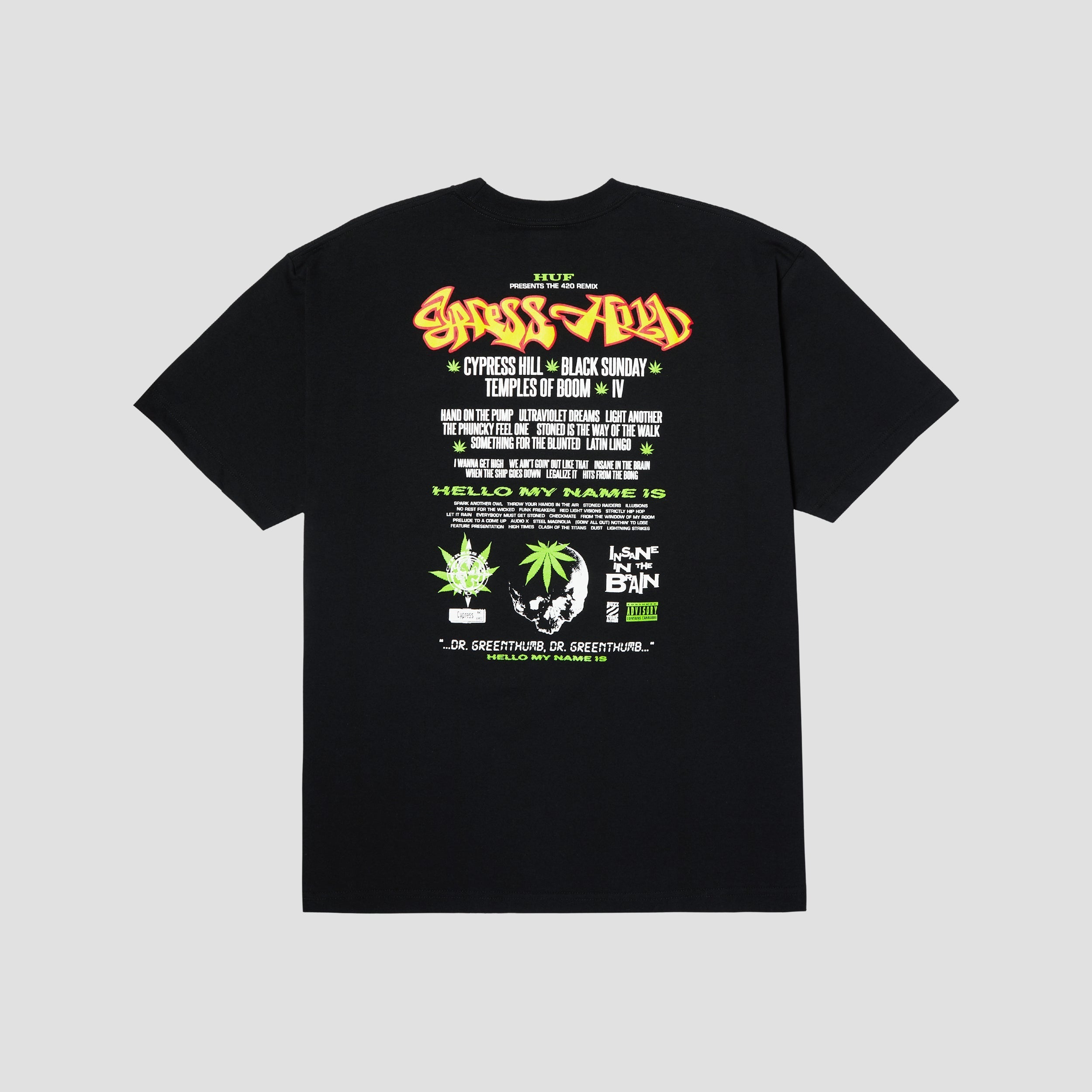 Huf x Cypress Hill Dr Greenthumb T-Shirt Black
