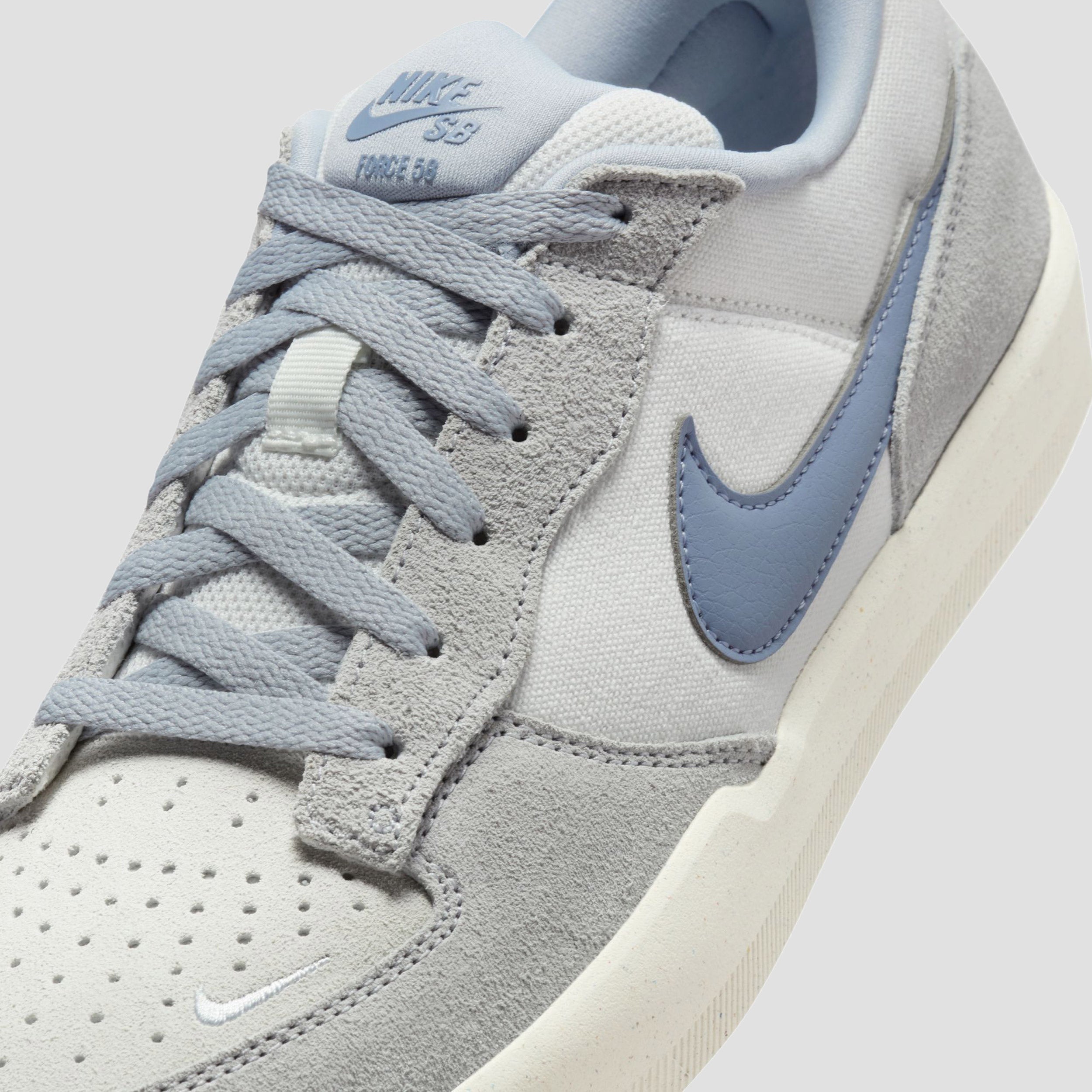 Nike SB Force 58 Skate Shoes White / Ashen Slate / Sail / Wolf Grey