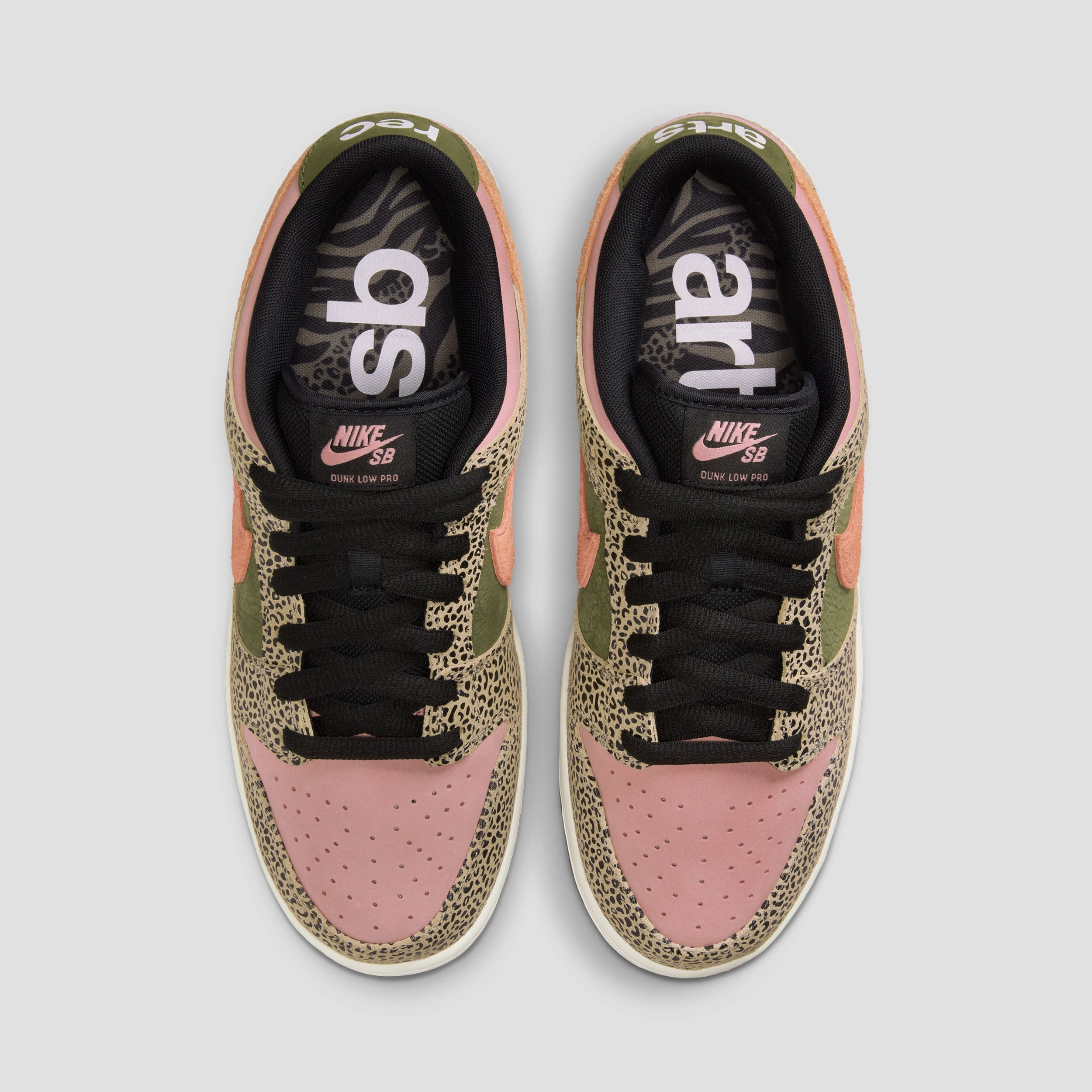 Nike SB Dunk Low Pro Skate Shoes Khaki / Amber Brown / Rough Green / Rust Pink