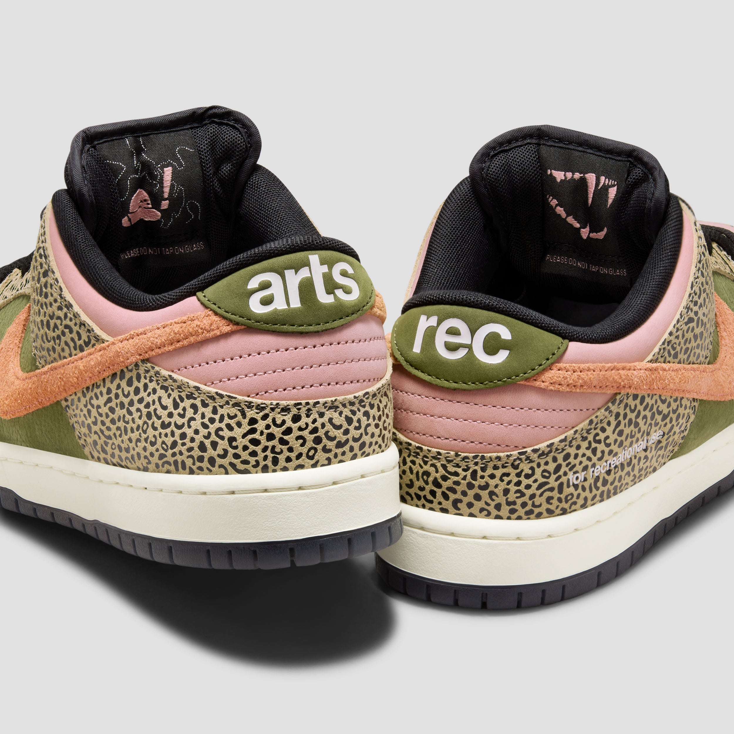 Nike SB Dunk Low Pro Skate Shoes Khaki / Amber Brown / Rough Green / Rust Pink