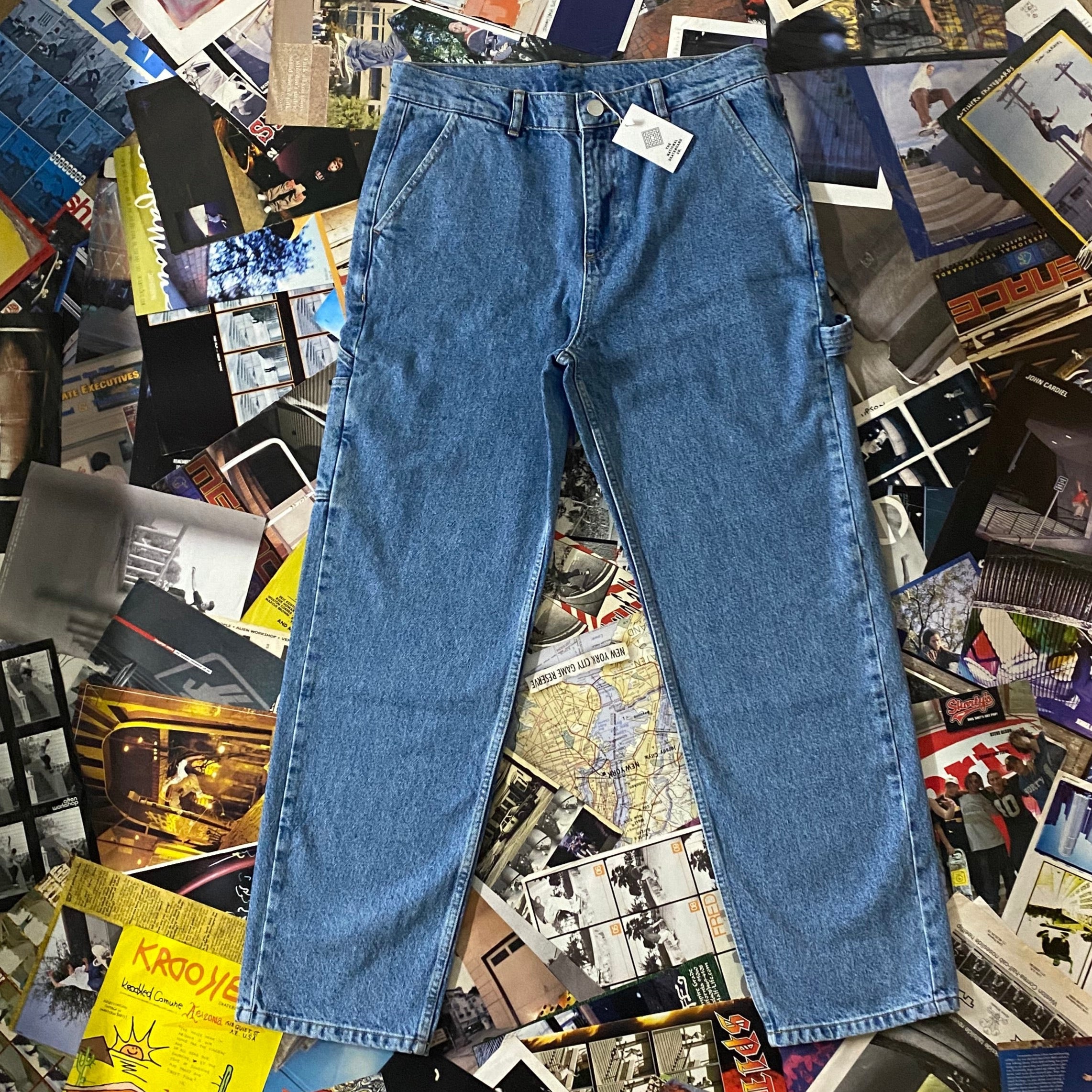 The National Skateboard Co Boreray Carpenter Jeans Washed Blue