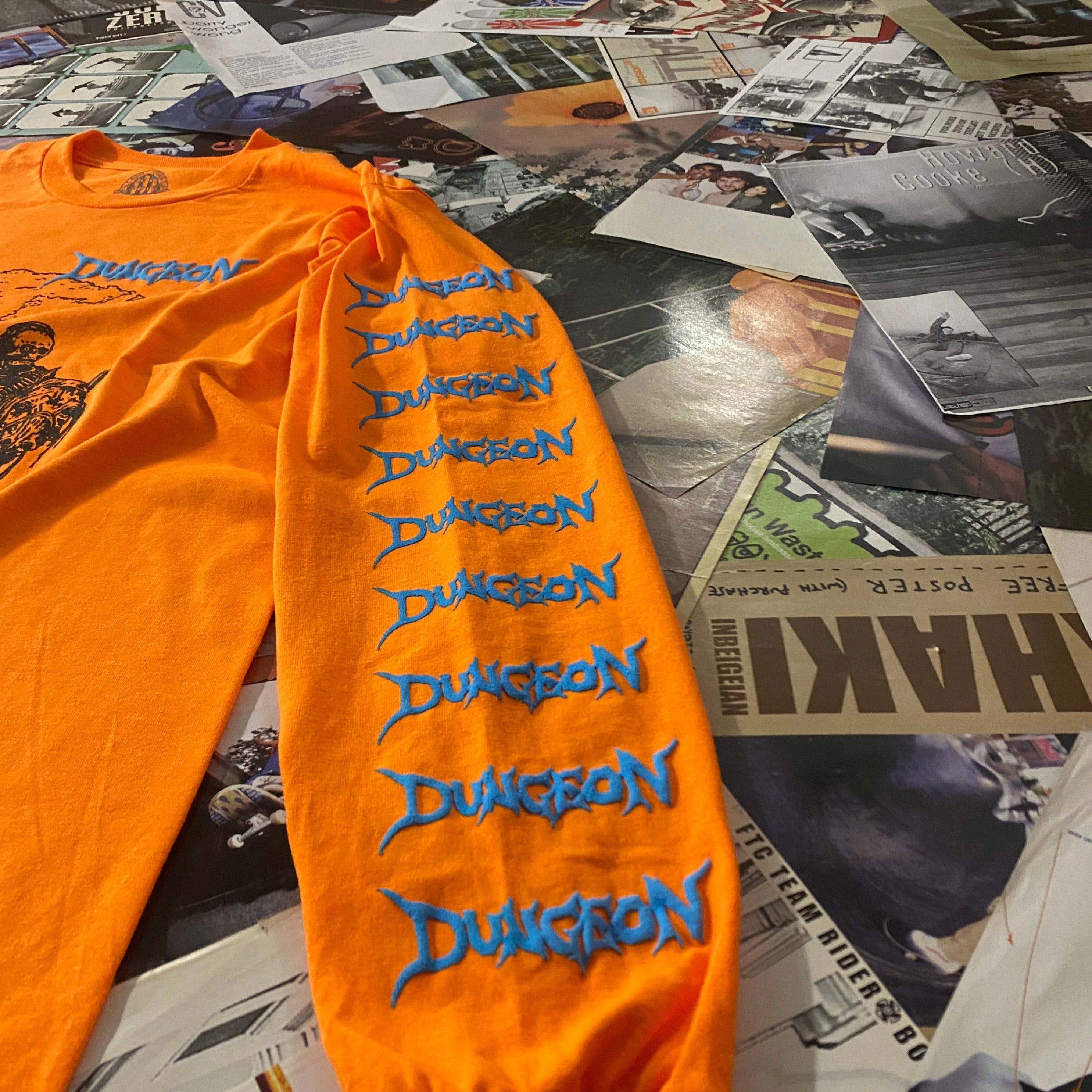 Dungeon Knight Castle Longsleeve T-Shirt Orange