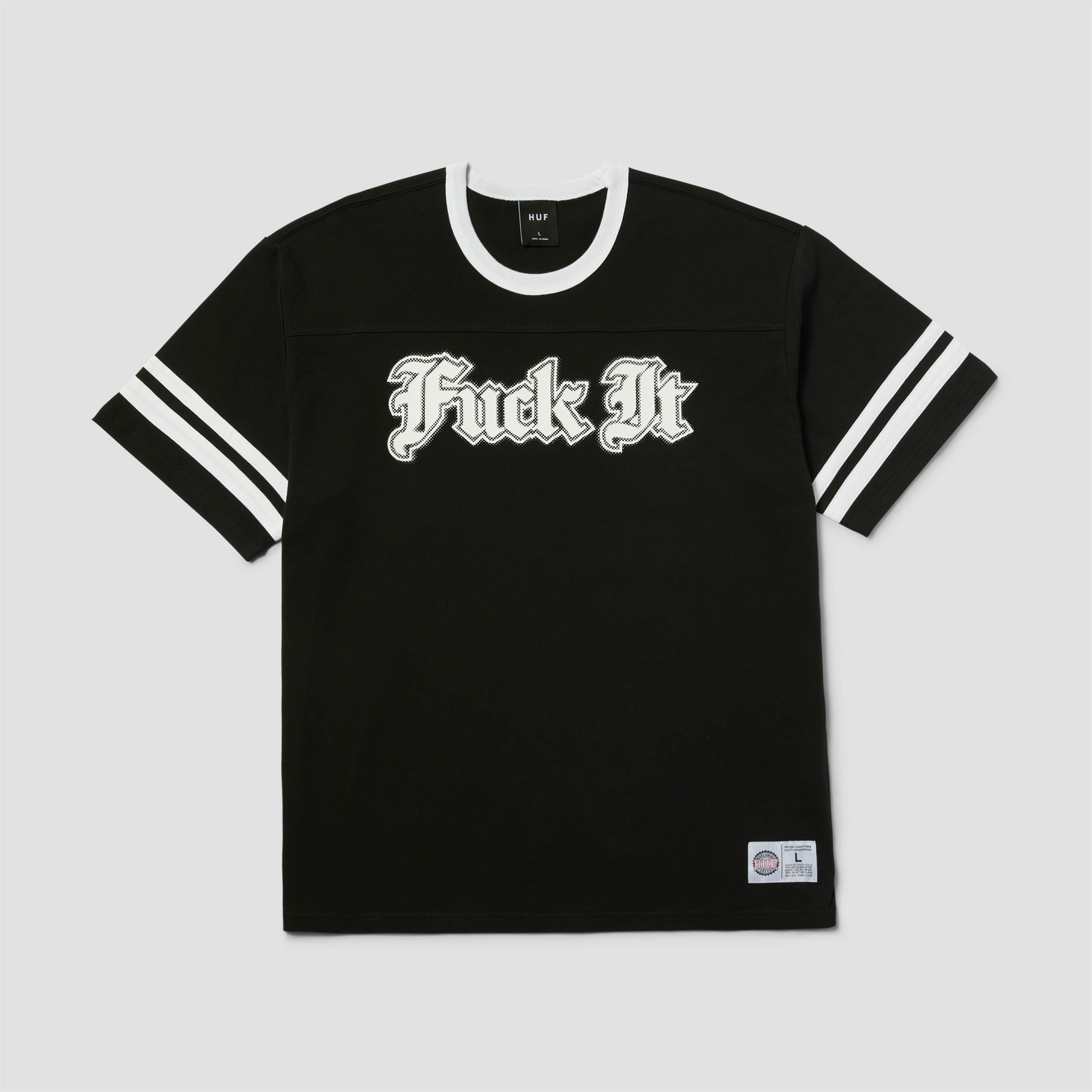 Huf Ives Football Shirt Black