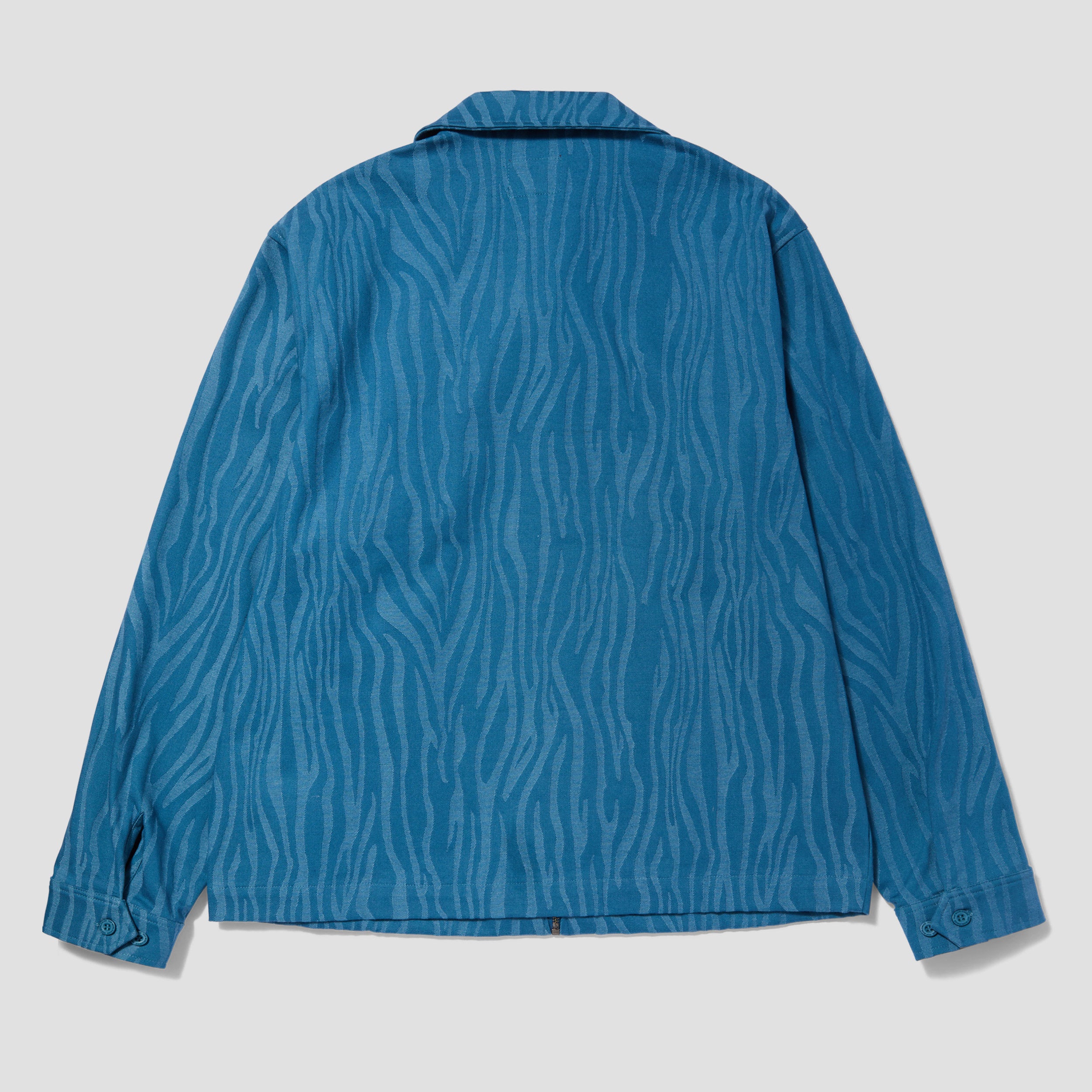 Huf Jacquard Tiger Work Jacket Oil Blue