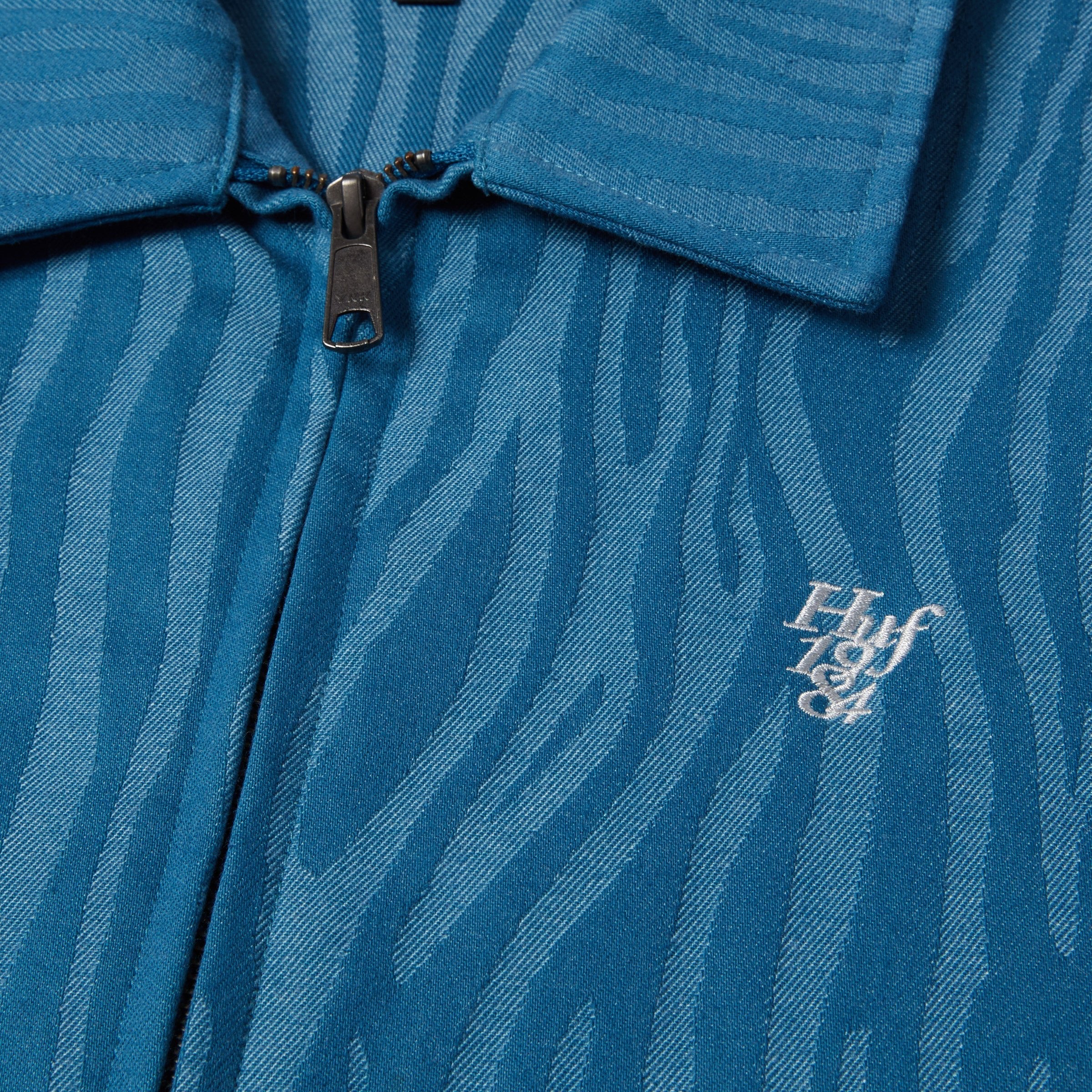Huf Jacquard Tiger Work Jacket Oil Blue
