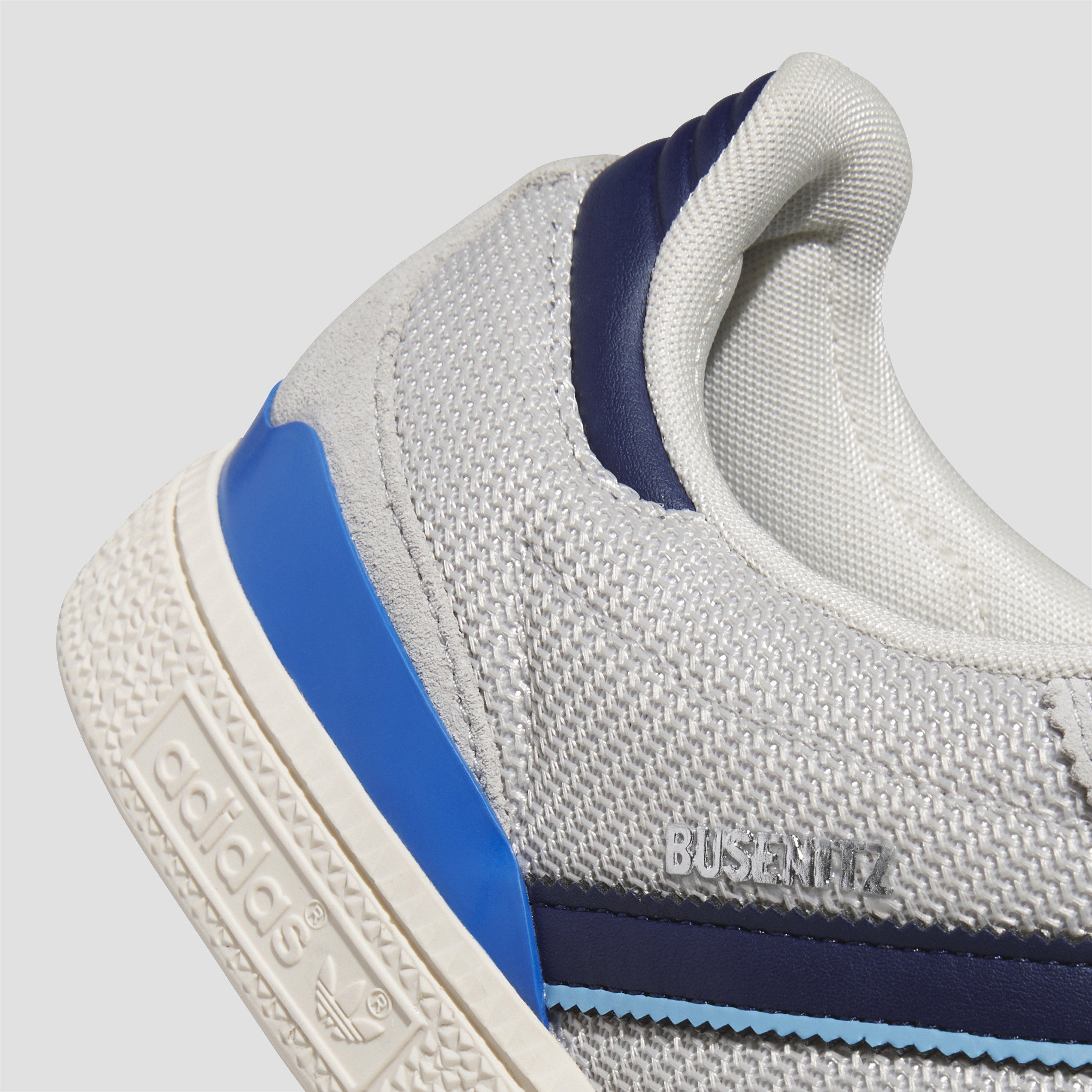 Adidas Busenitz Skate Shoes Grey Two / Dark Blue / Chalk White