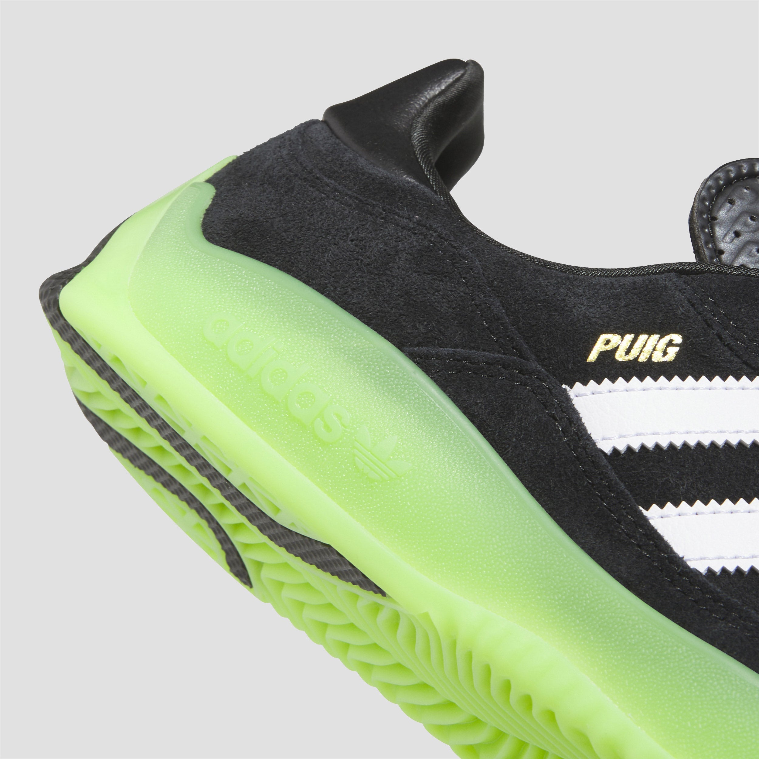 Adidas Puig Skate Shoes Core Black / White / Semi Solar Green