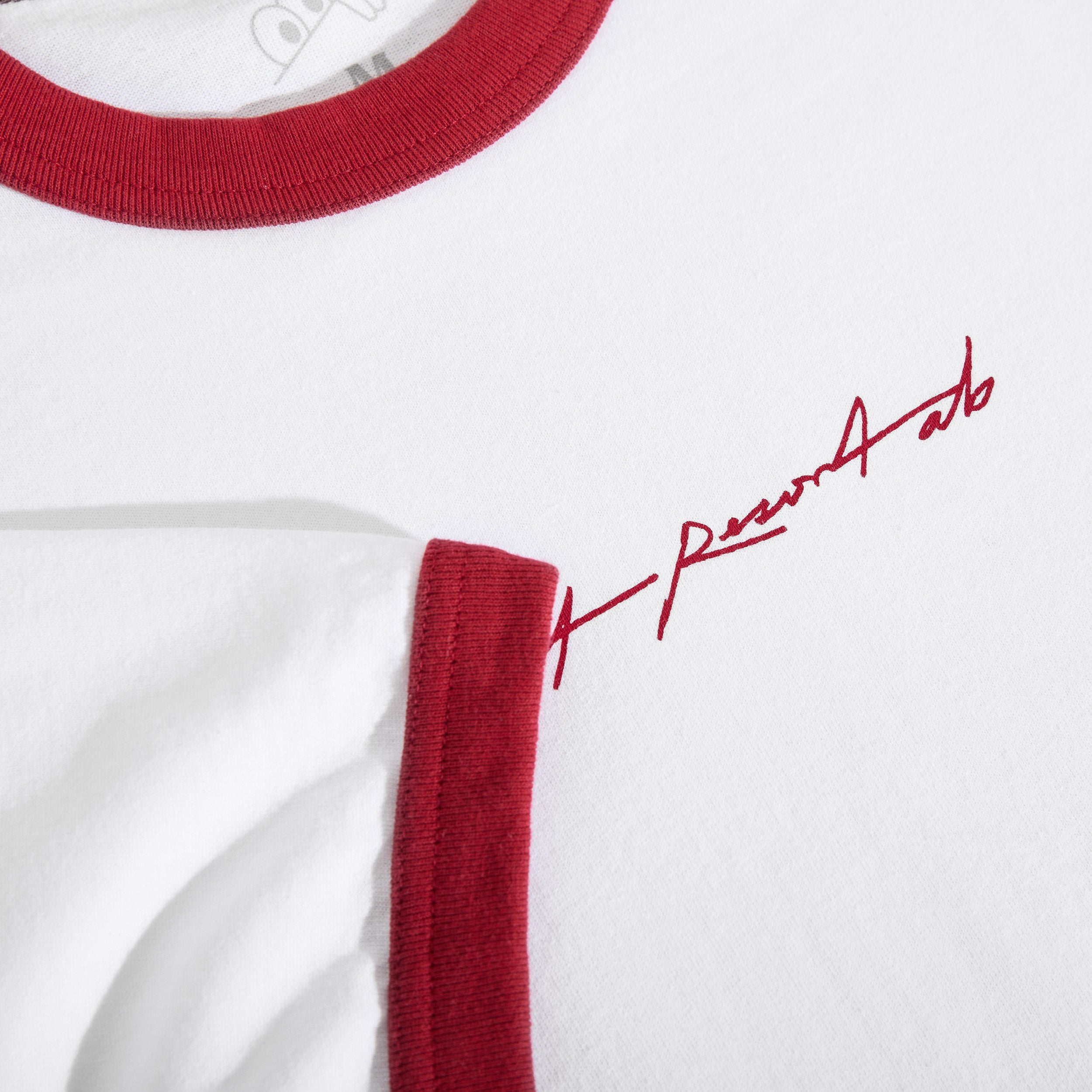 Last Resort AB Signature Ringer T-Shirt White / Old Red