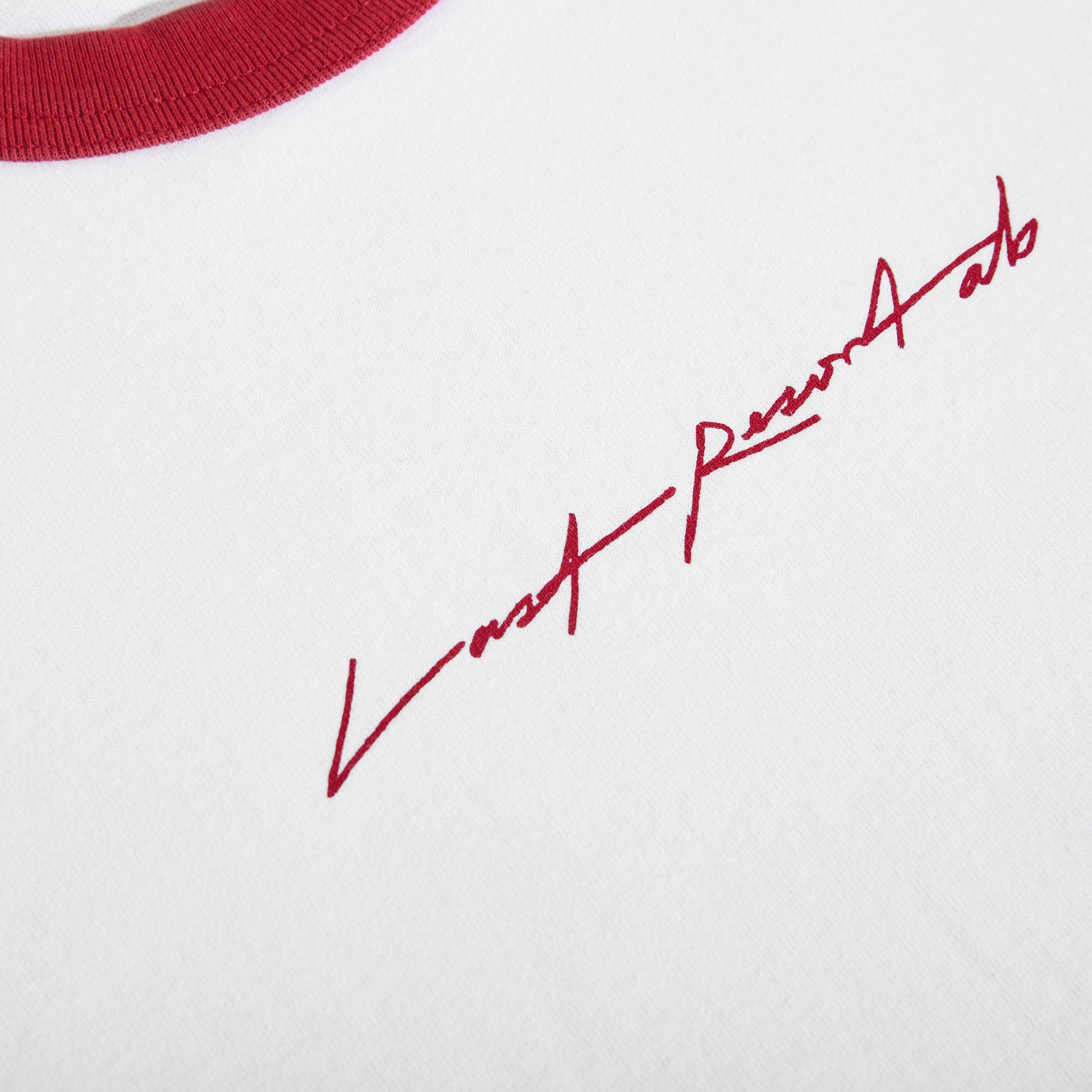 Last Resort AB Signature Ringer T-Shirt White / Old Red
