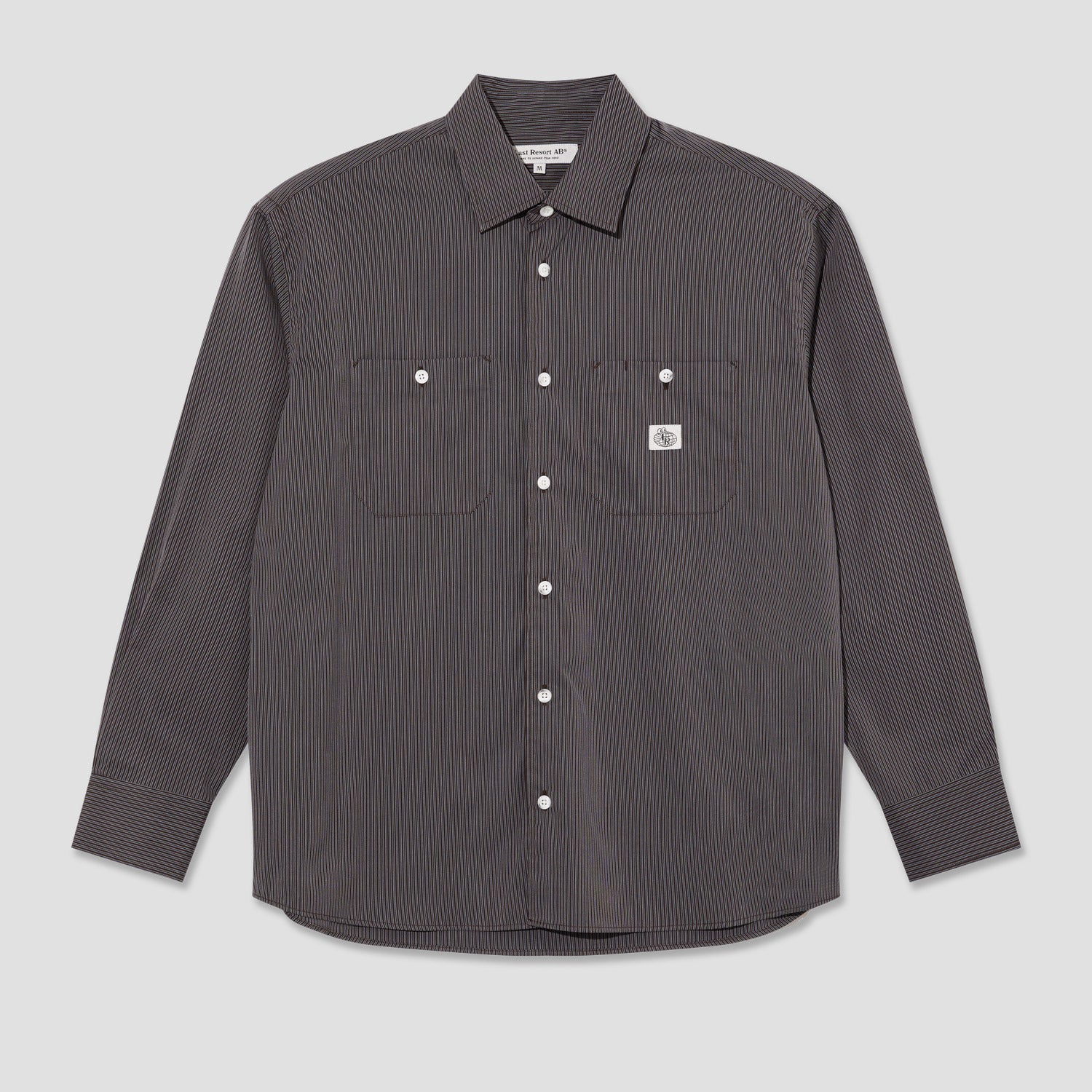 Last Resort AB SM001 Poplin Shirt Navy Stripe