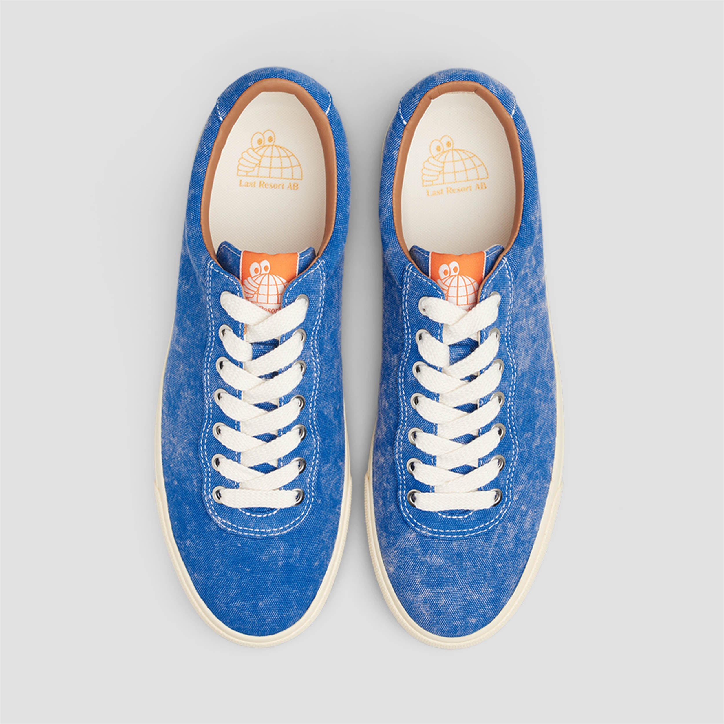 Last Resort AB VM001 Skate Shoes Lo Canvas Washed Royal Blue / White