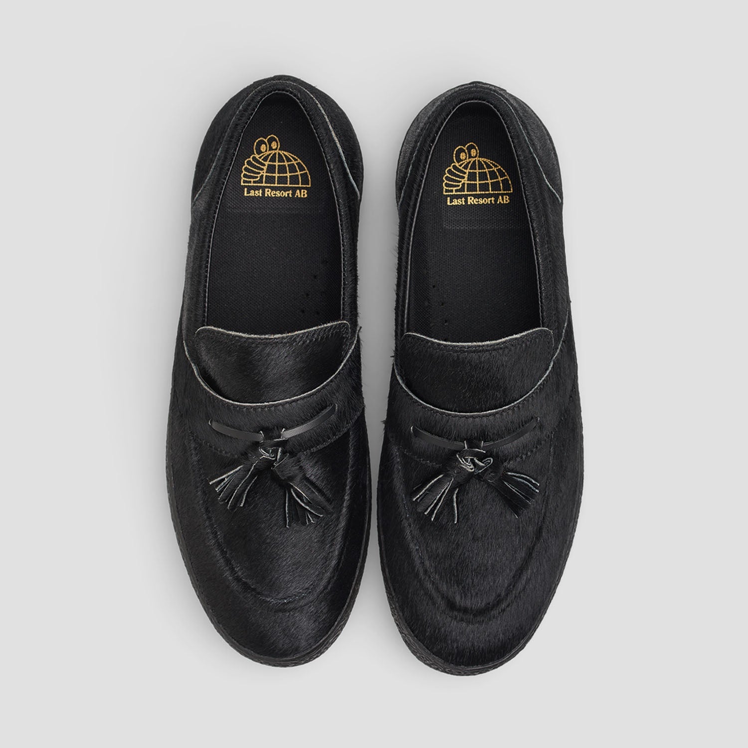 Last Resort AB VM005 Pony Hair Loafer Skate Shoes Leather Black / Black