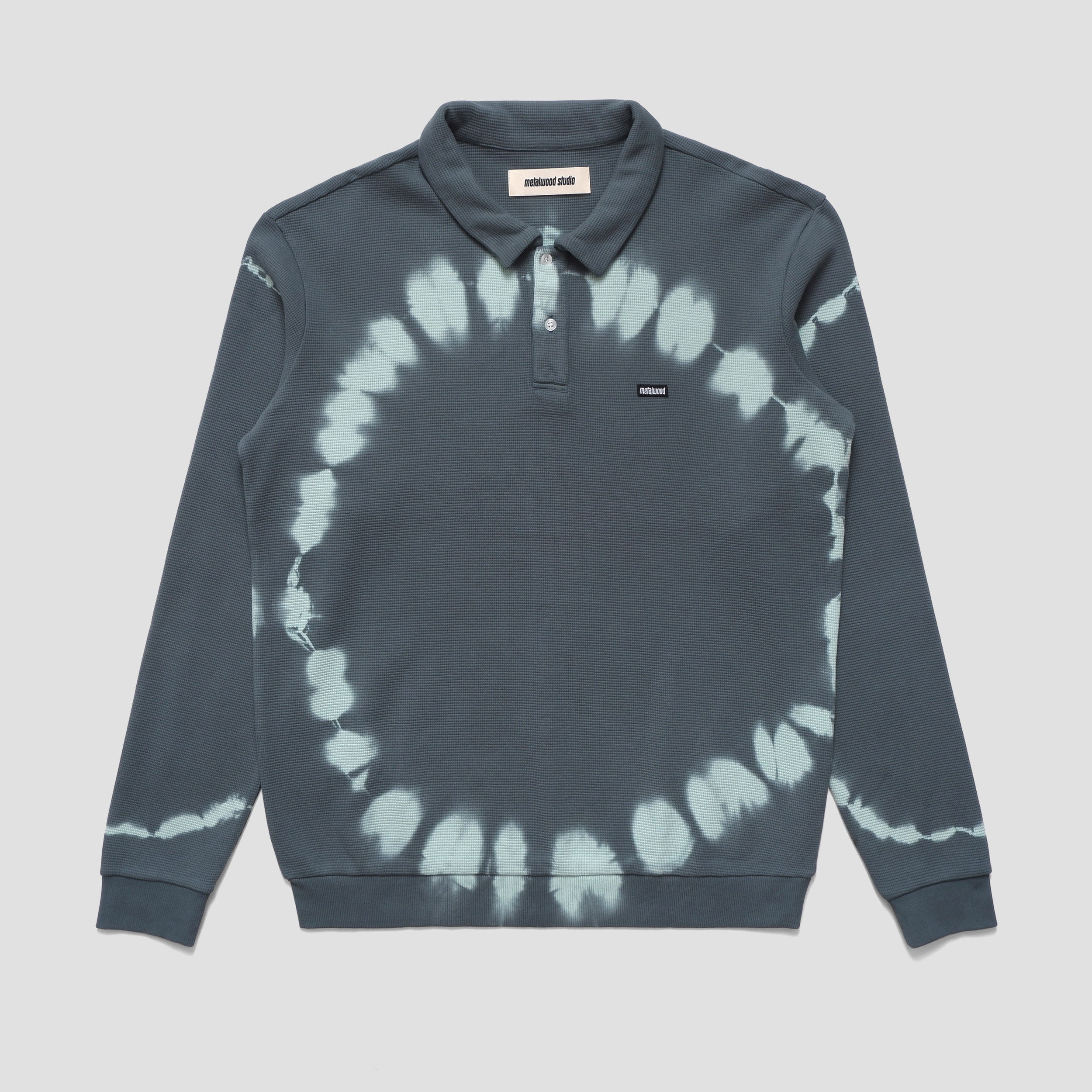 Metalwood Mini Metal Logo Thermal Polo Shirt Marine