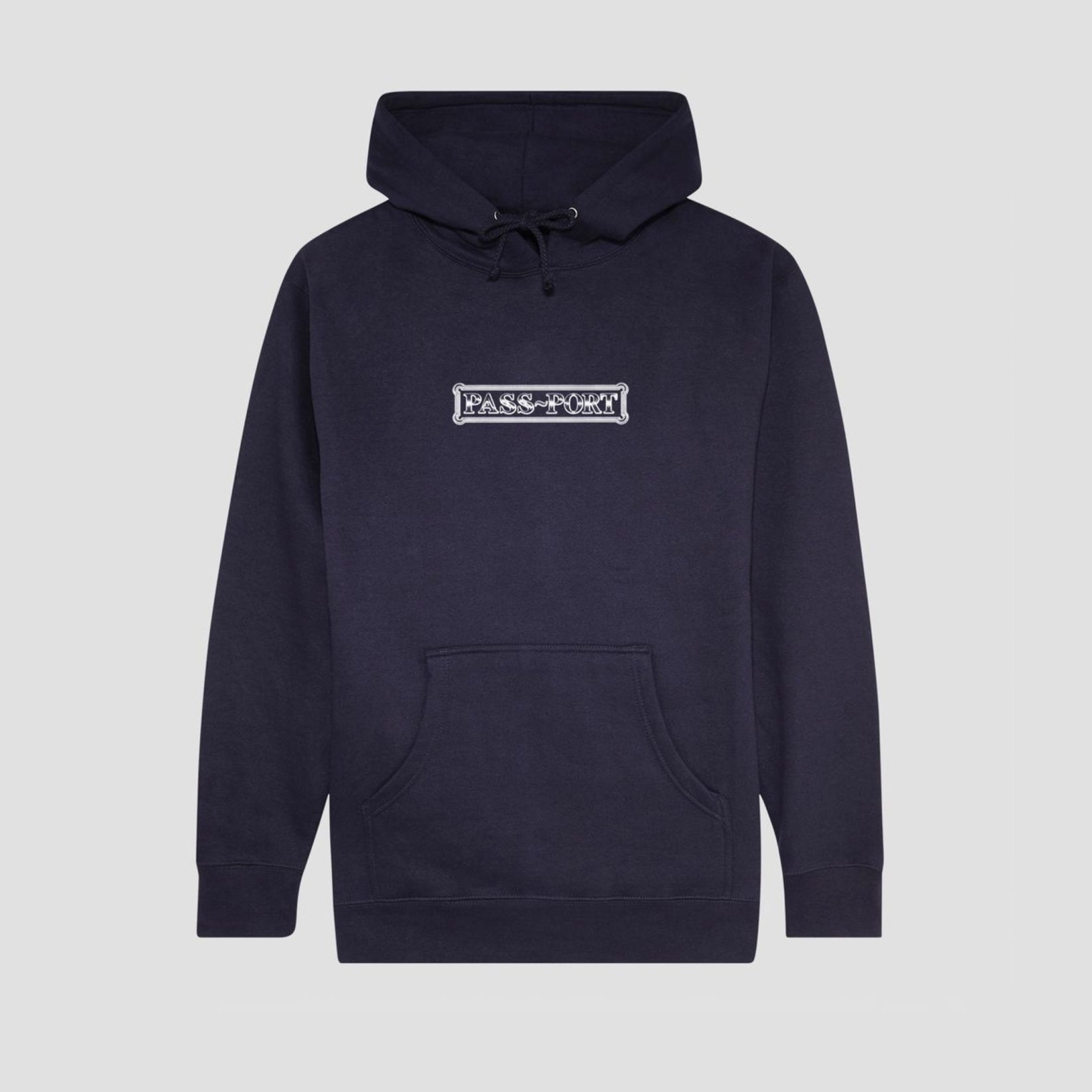 Passport Plaque Hoodie Navy