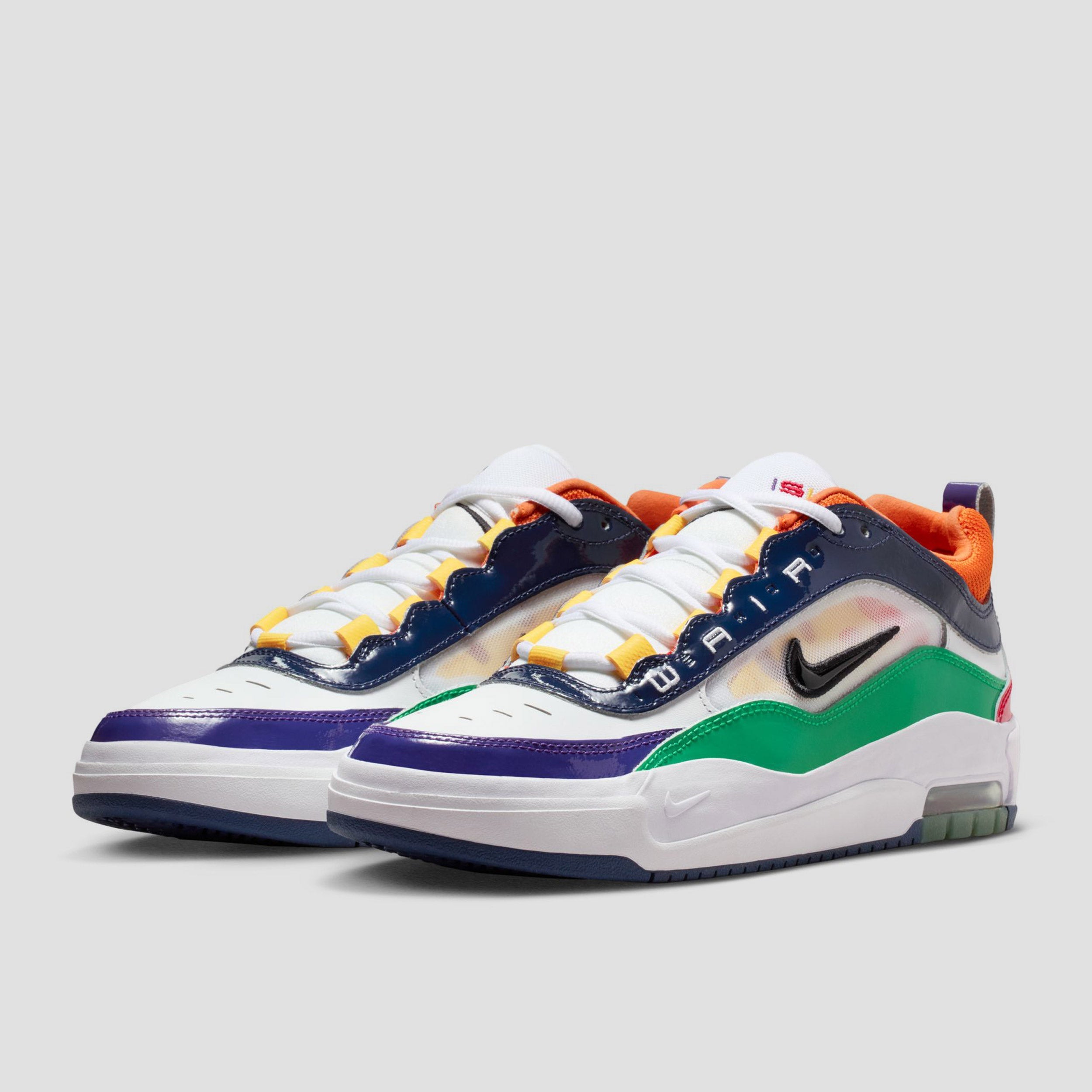 Nike Air Max Ishod Premium Skate Shoes University Red / Black Amarillo Navy