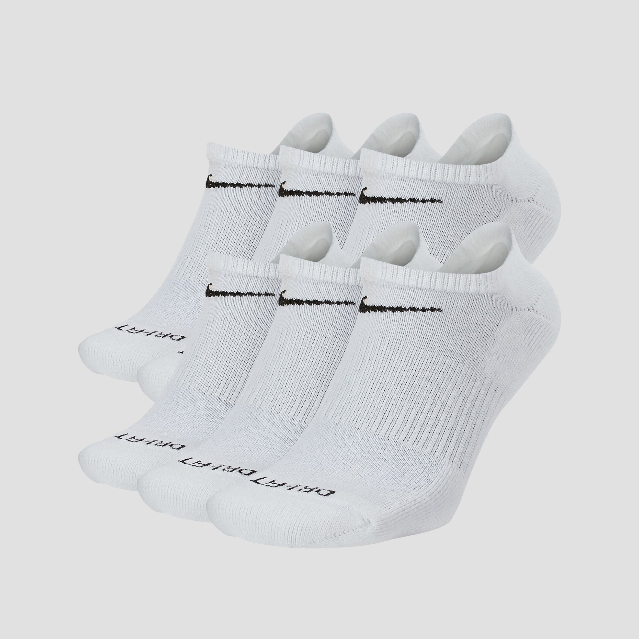 Nike Everyday Plus Cushioned Socks Low White / Black (6 pairs)