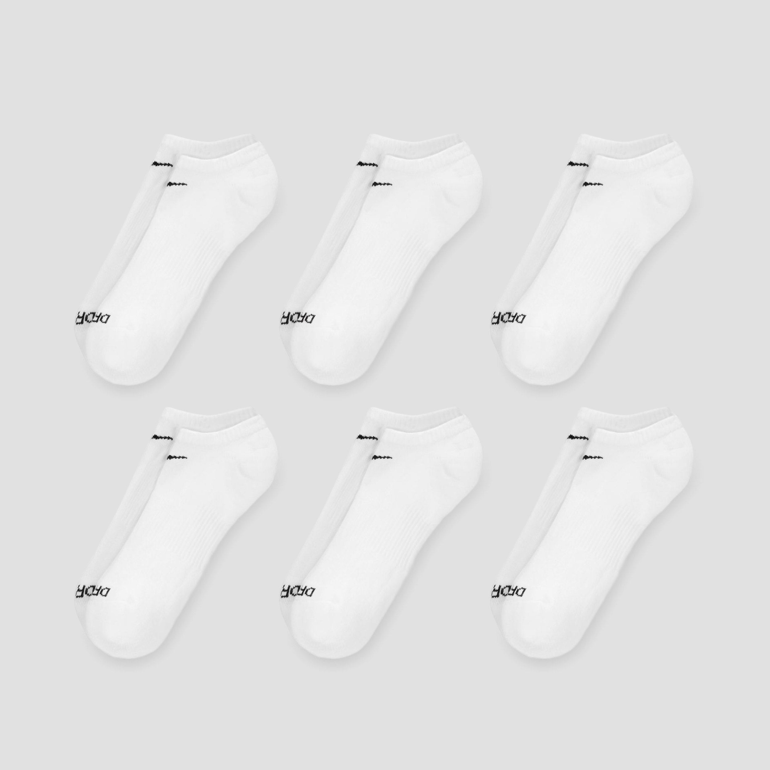 Nike Everyday Plus Cushioned Socks Low White / Black (6 pairs)