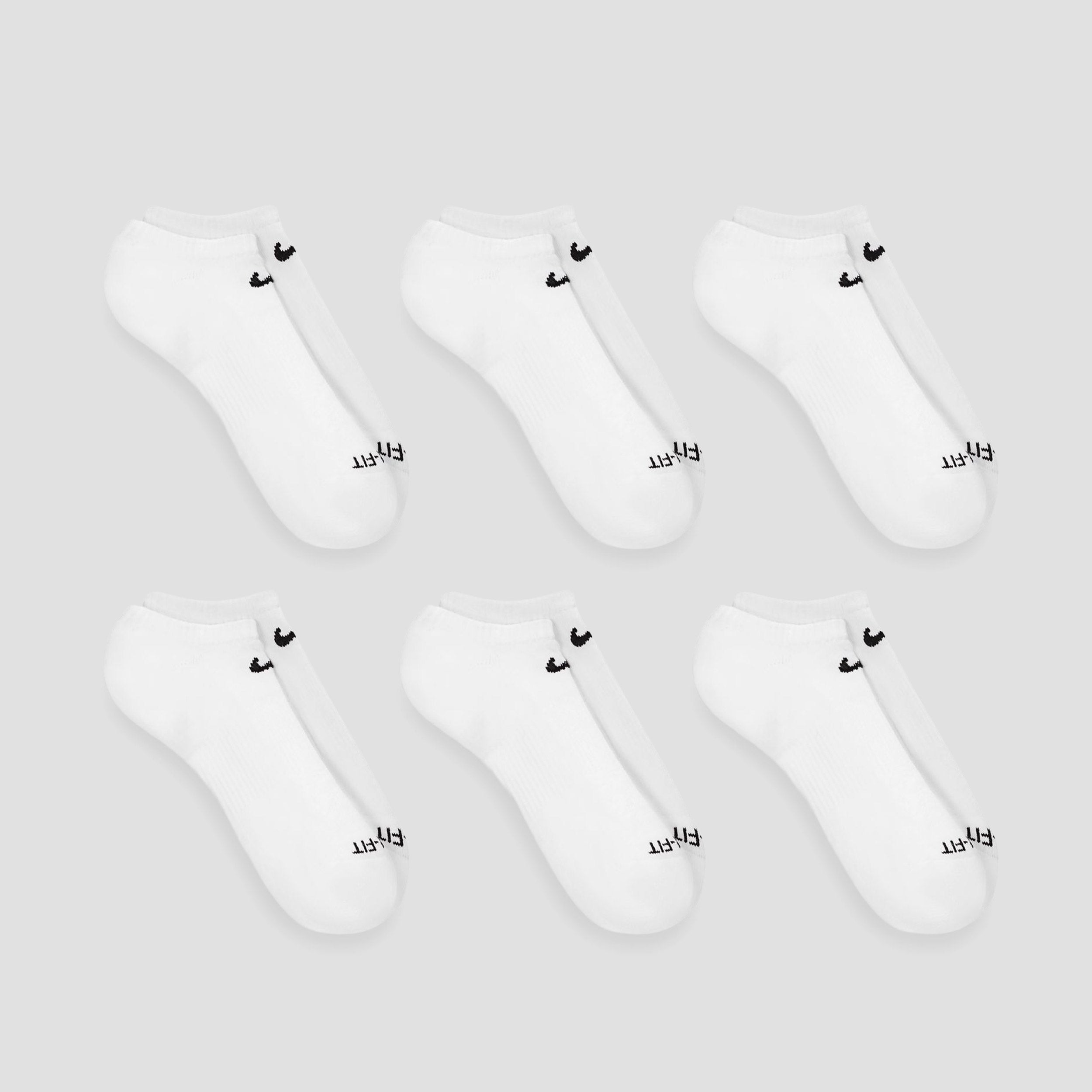 Nike Everyday Plus Cushioned Socks Low White / Black (6 pairs)