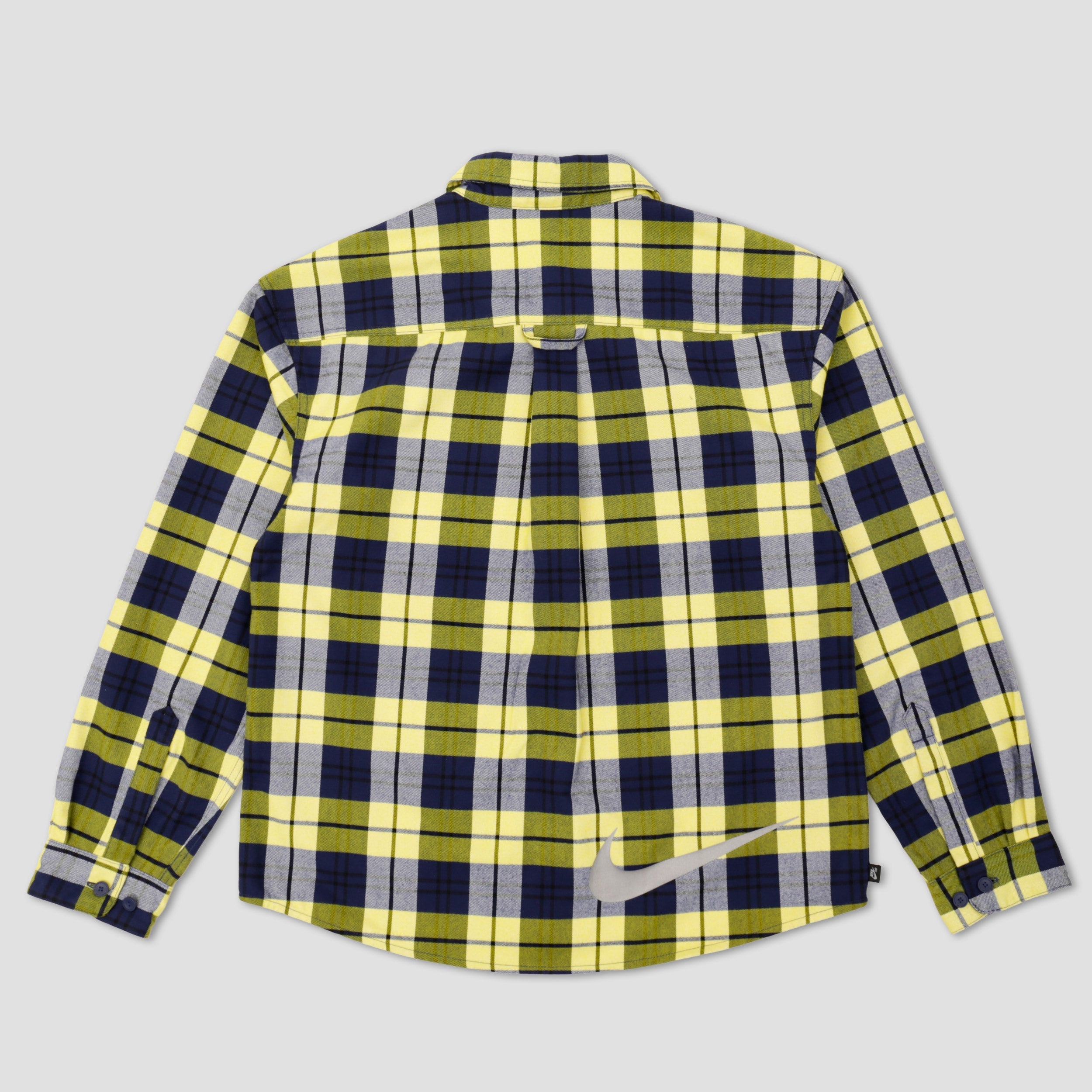 Nike SB Longsleeve Flannel Shirt Midnight Navy / Speed Yellow