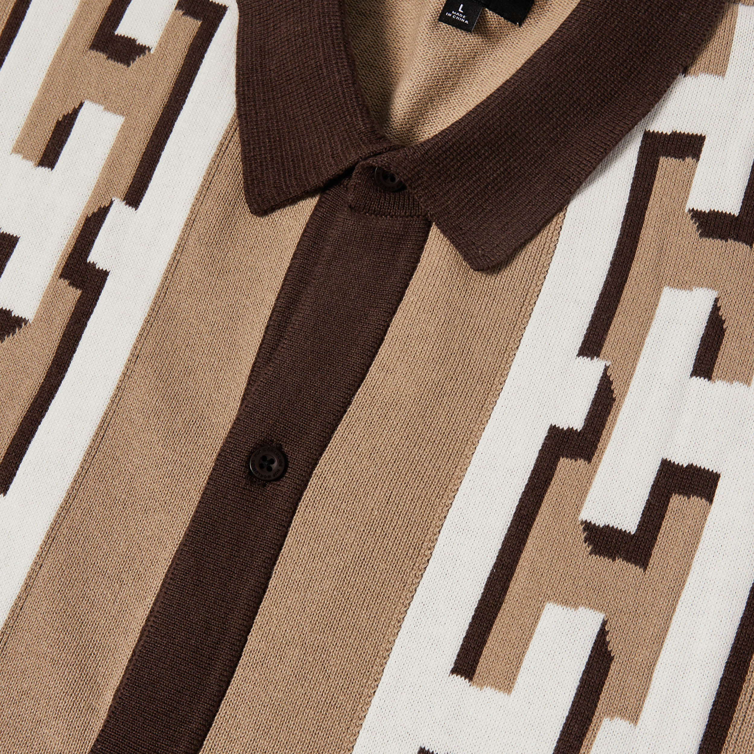 HUF Pillar Shortsleeve Knit Sweater Brown