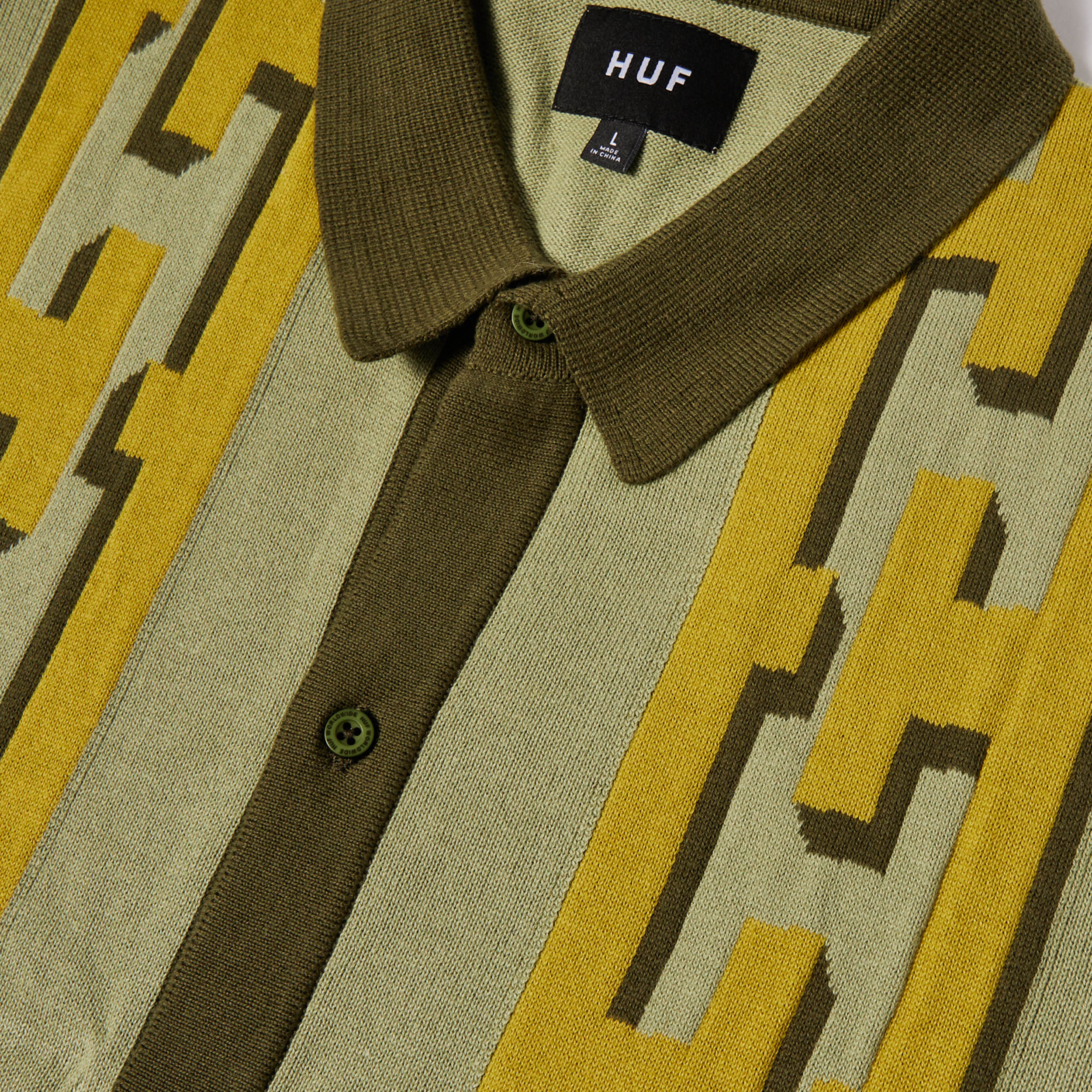 HUF Pillar Shortsleeve Knit Sweater Moss