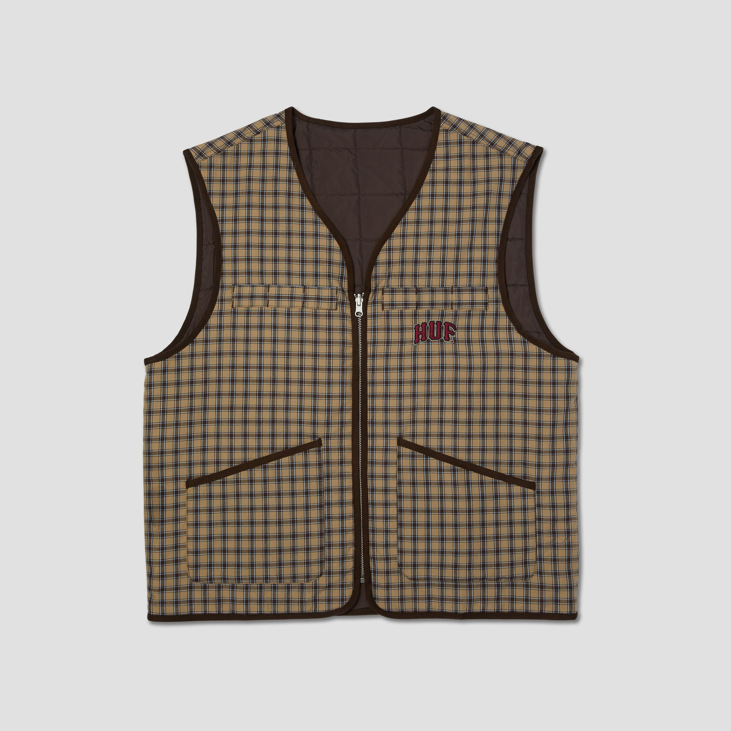 HUF Poynter Reversible Vest Clay